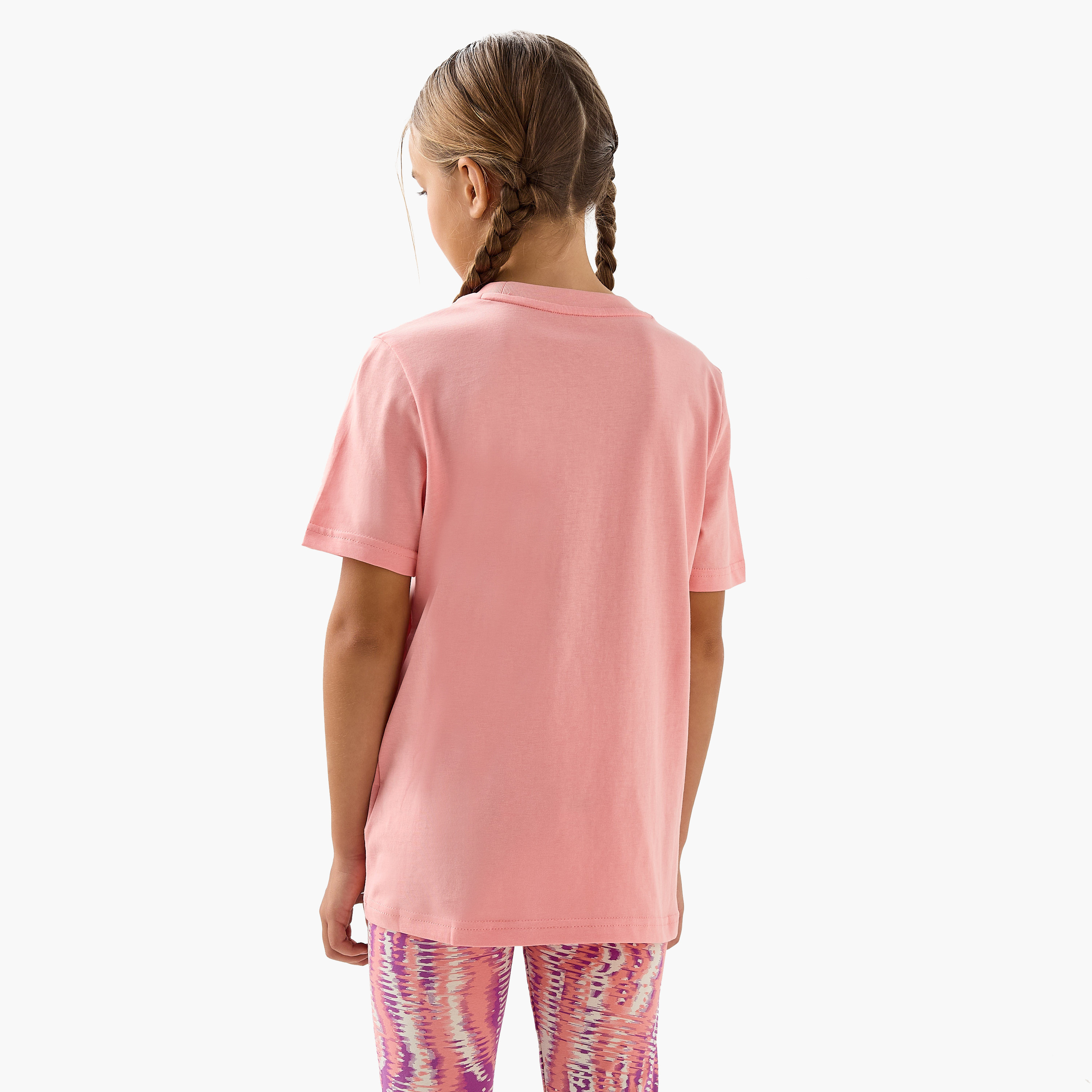 PUMA Logo Print T-shirt with Short Sleeves-girls-clothing-tshirts-image-3