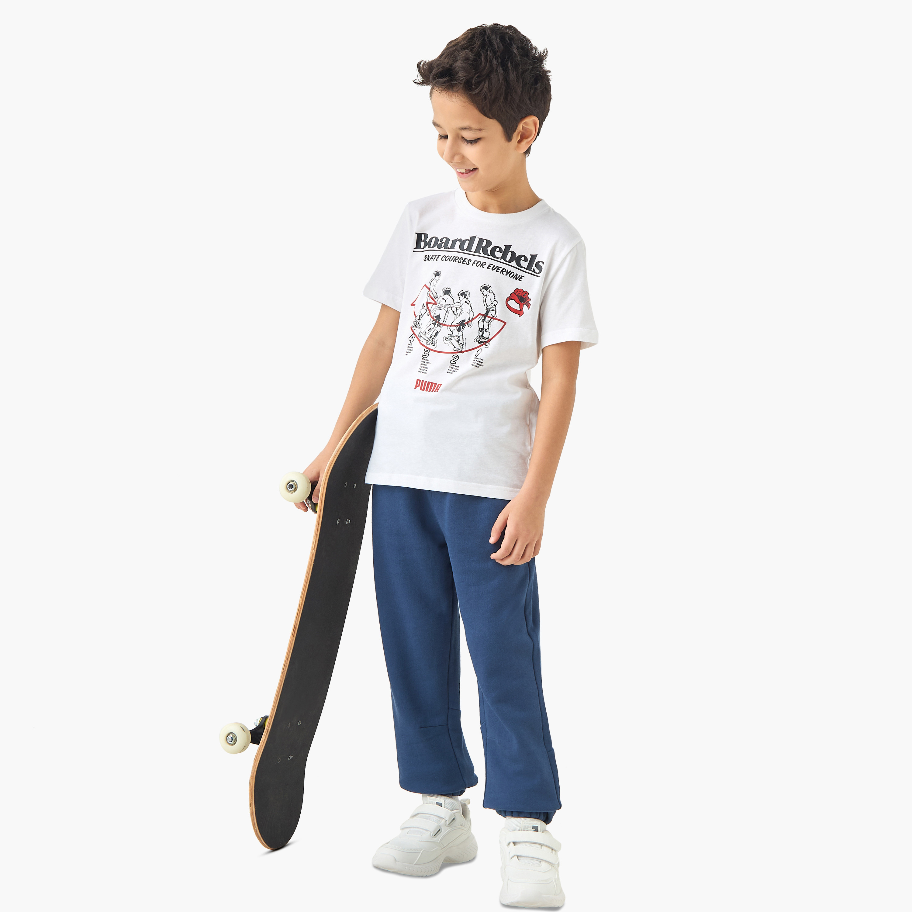 PUMA Graphic Print T-shirt with Short Sleeves-boys-clothing-sportswear-tops-image-2