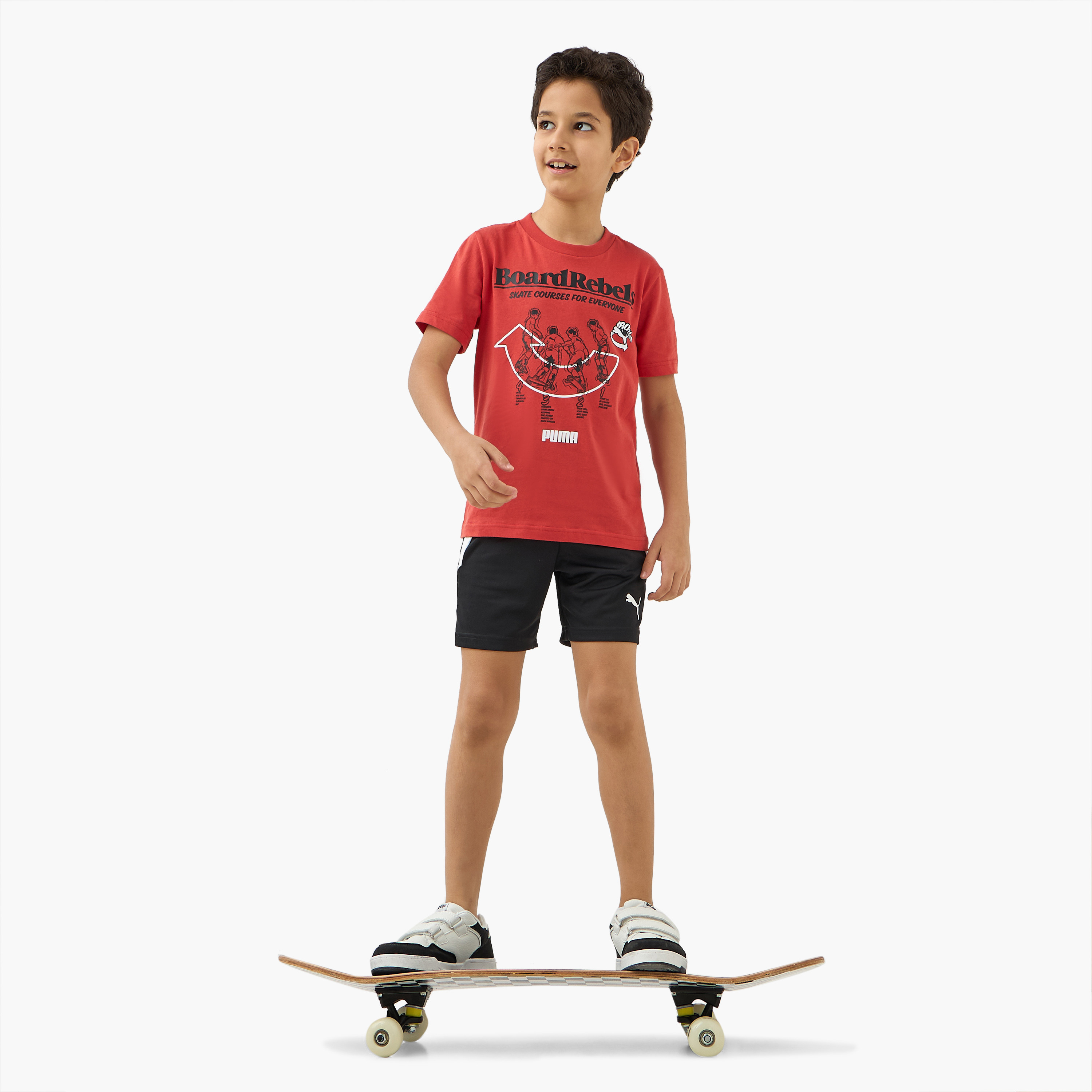 PUMA Graphic Print T-shirt with Short Sleeves-boys-clothing-sportswear-tops-image-2