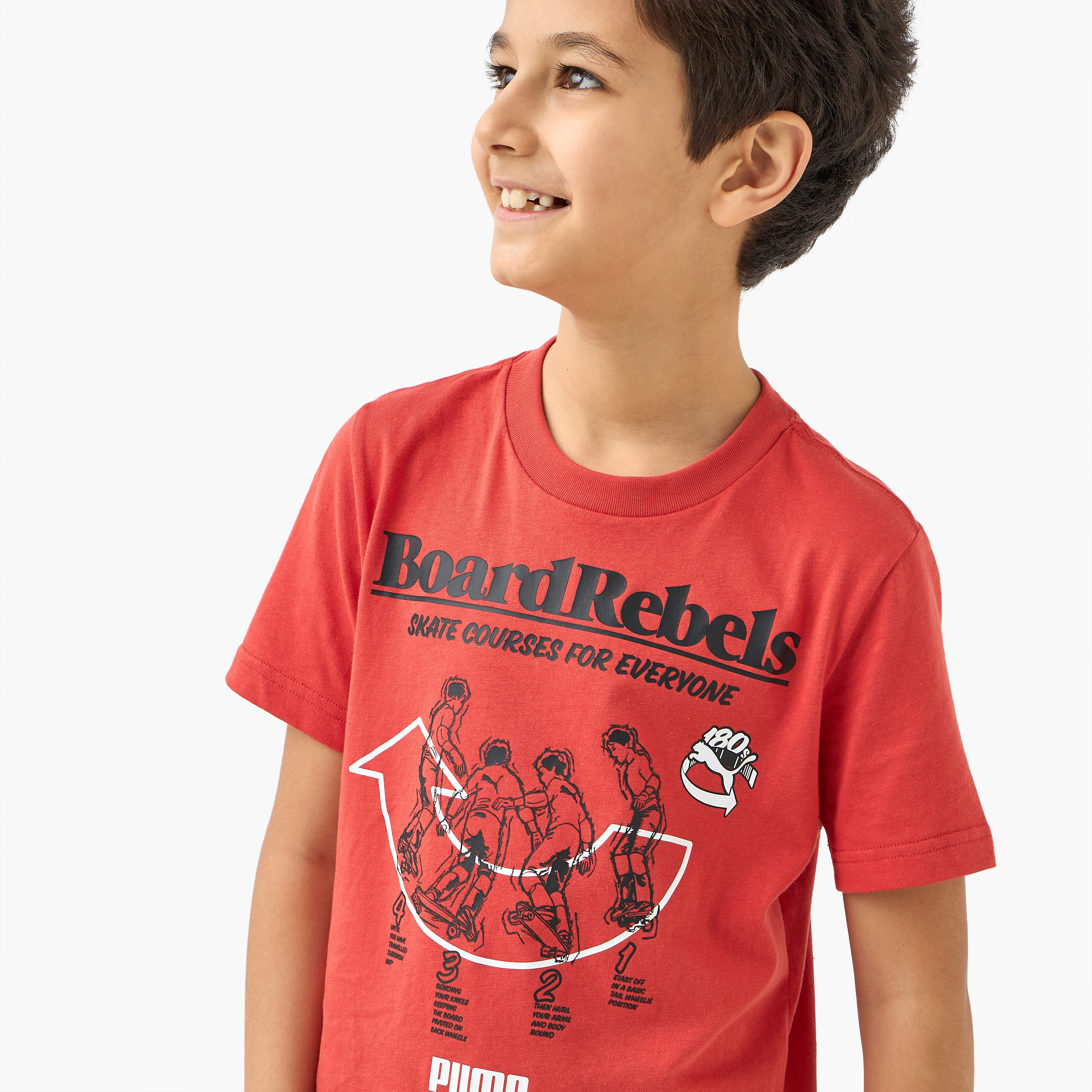 PUMA Graphic Print T-shirt with Short Sleeves-boys-clothing-sportswear-tops-image-4