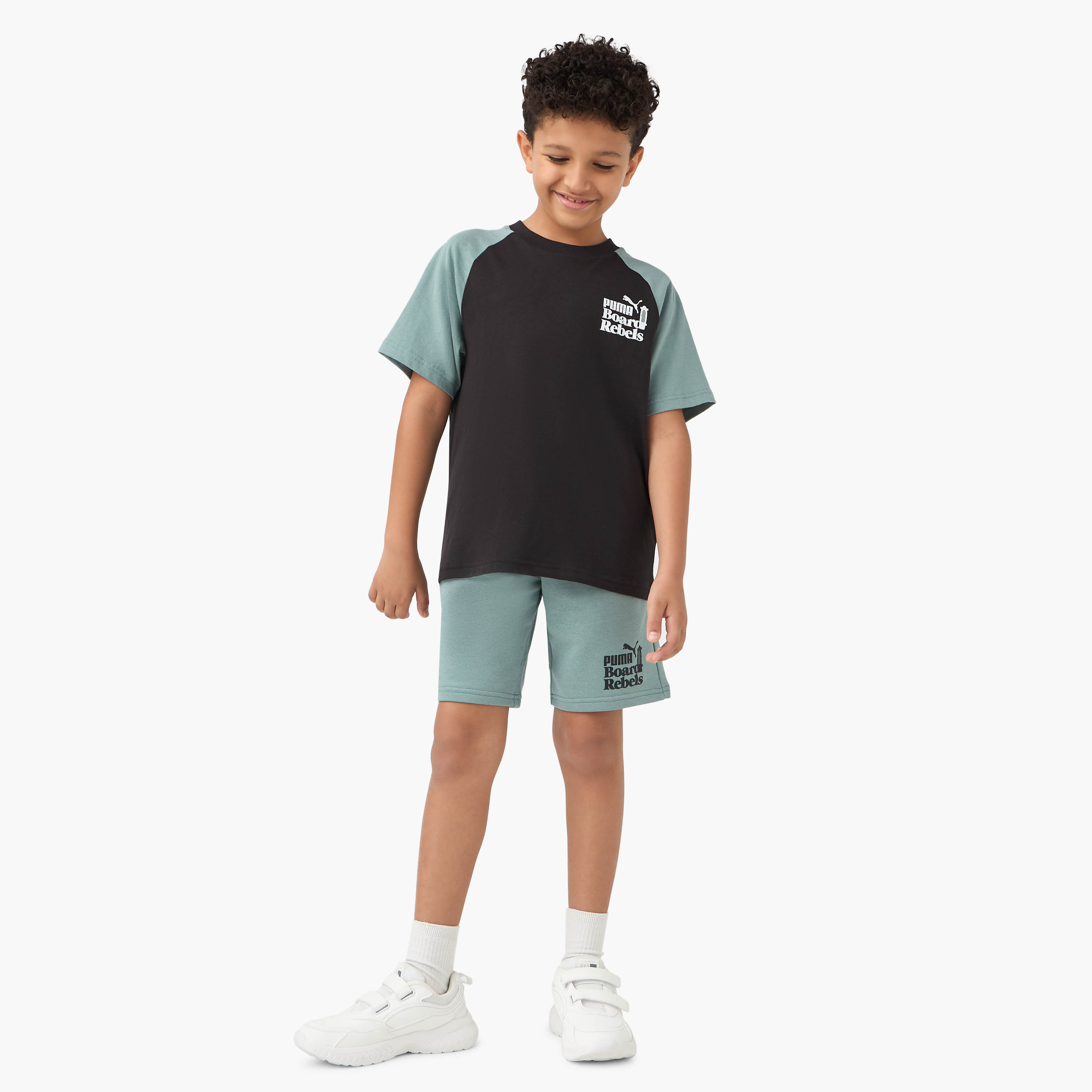 PUMA Graphic Print T-shirt with Short Sleeves-boys-clothing-sportswear-tops-image-2