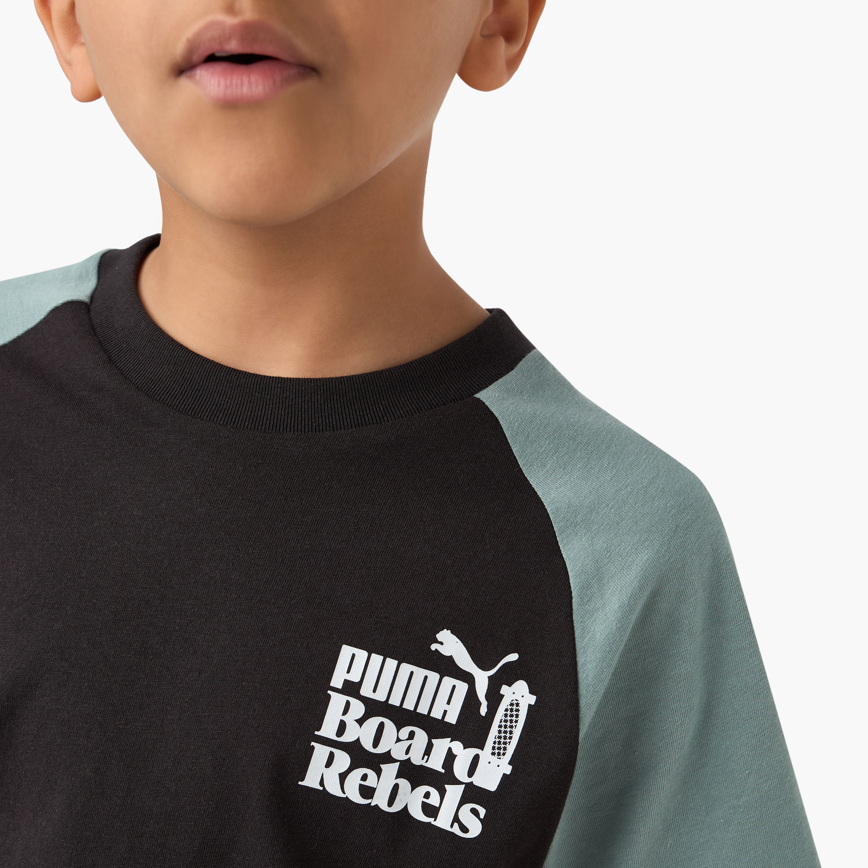 PUMA Graphic Print T-shirt with Short Sleeves-boys-clothing-sportswear-tops-image-4