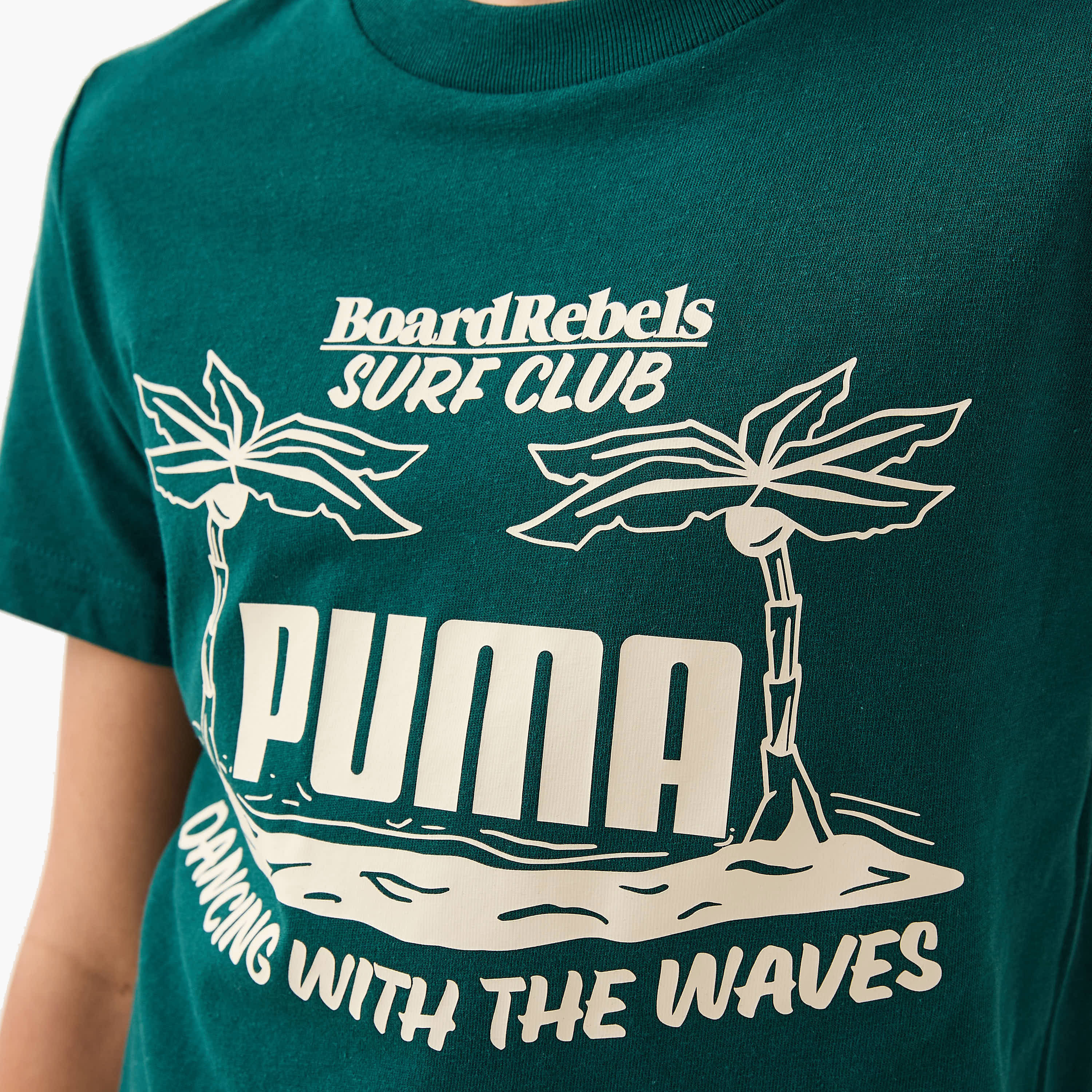 PUMA Logo Print T-shirt with Short Sleeves-sports-boys-clothing-tops-image-5