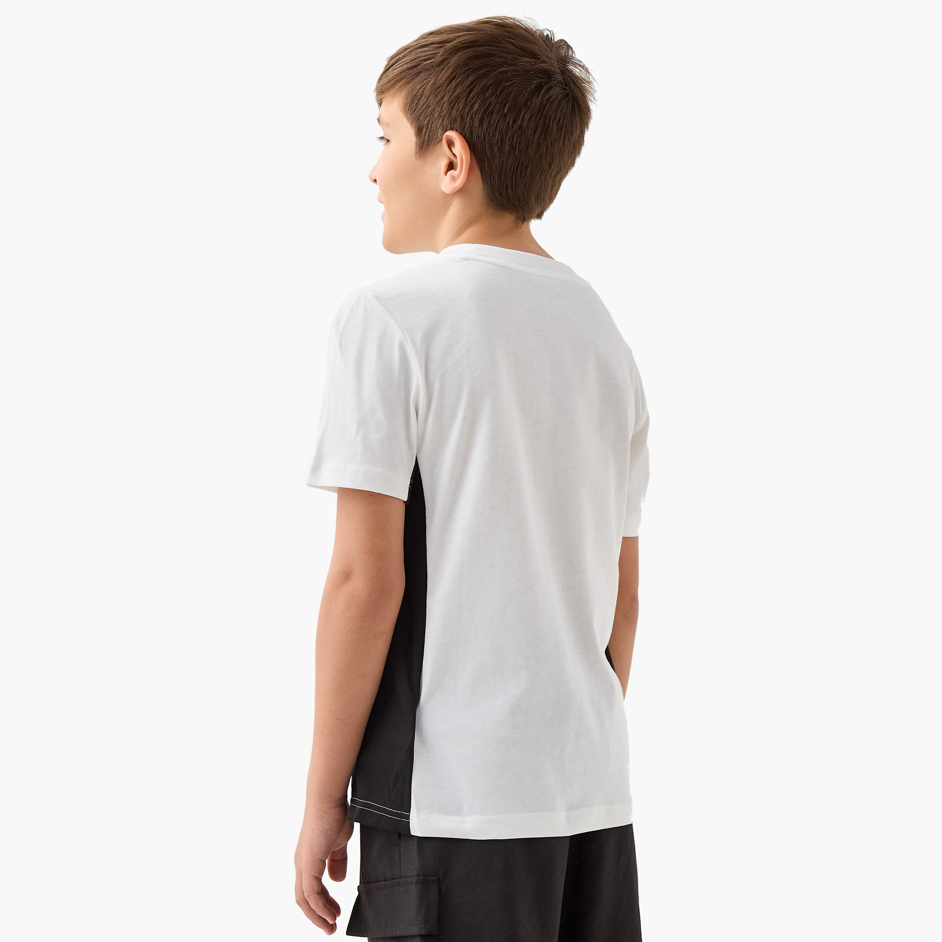 PUMA Logo Print T-shirt with Short Sleeves-boys-clothing-sportswear-tops-image-3