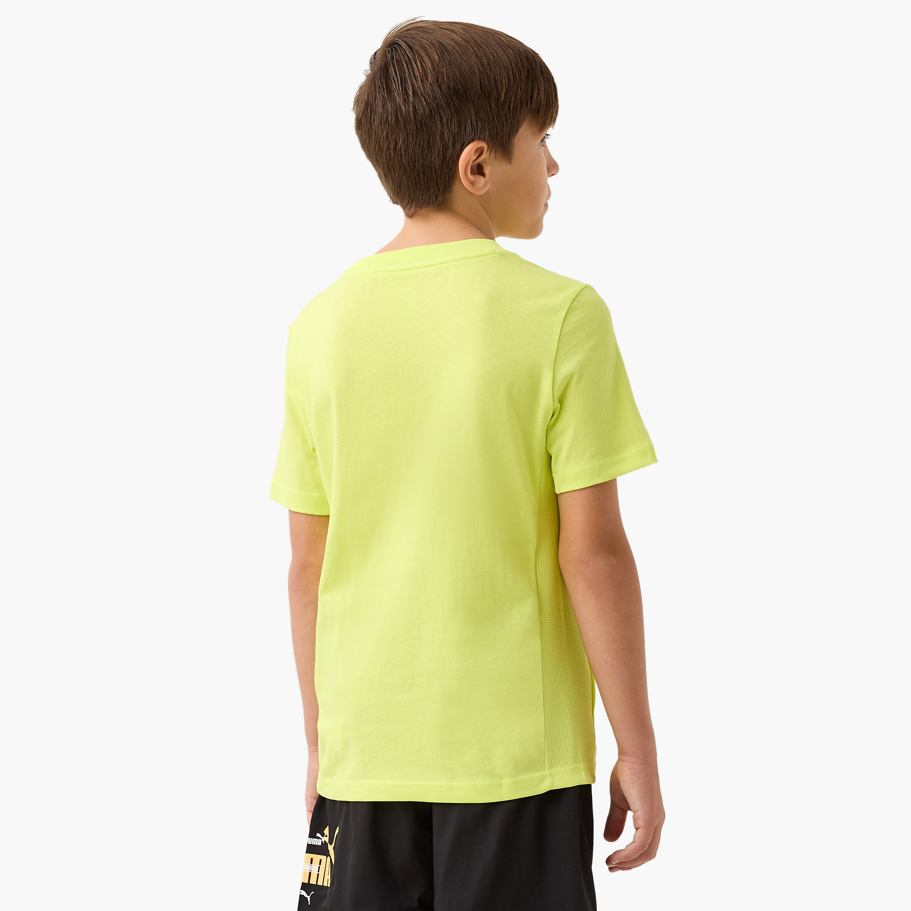 PUMA Logo Print T-shirt with Short Sleeves-boys-clothing-sportswear-tops-image-3