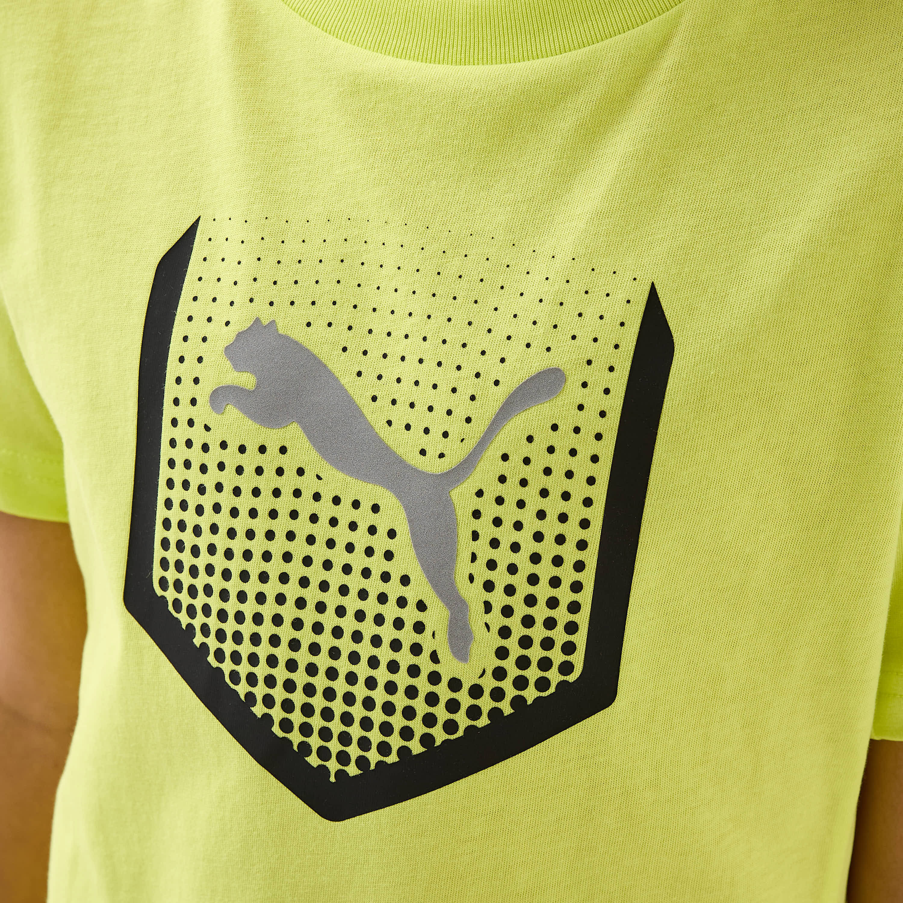 PUMA Logo Print T-shirt with Short Sleeves-boys-clothing-sportswear-tops-image-5