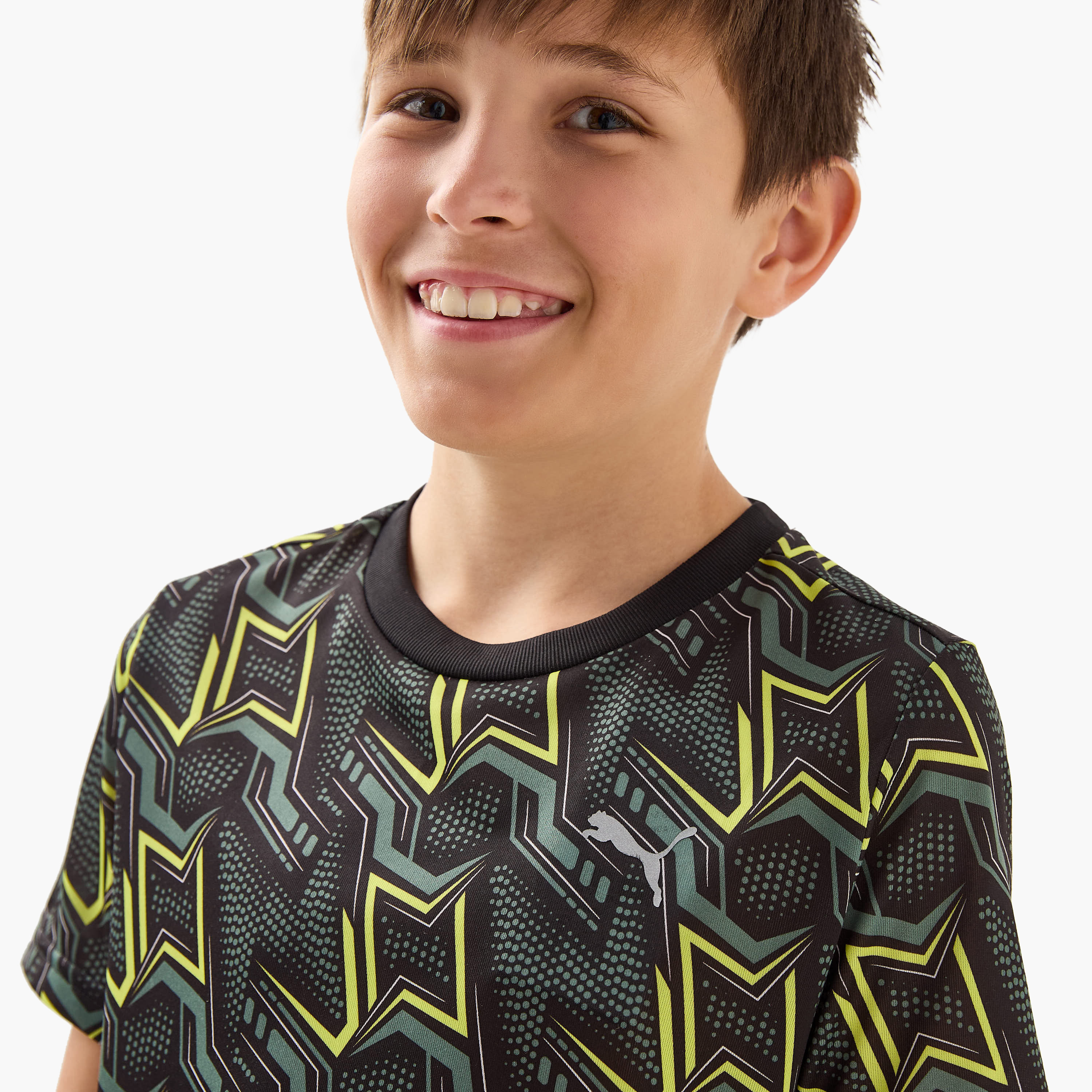 PUMA All-Over Print T-shirt with Short Sleeves-boys-clothing-sportswear-tops-image-4