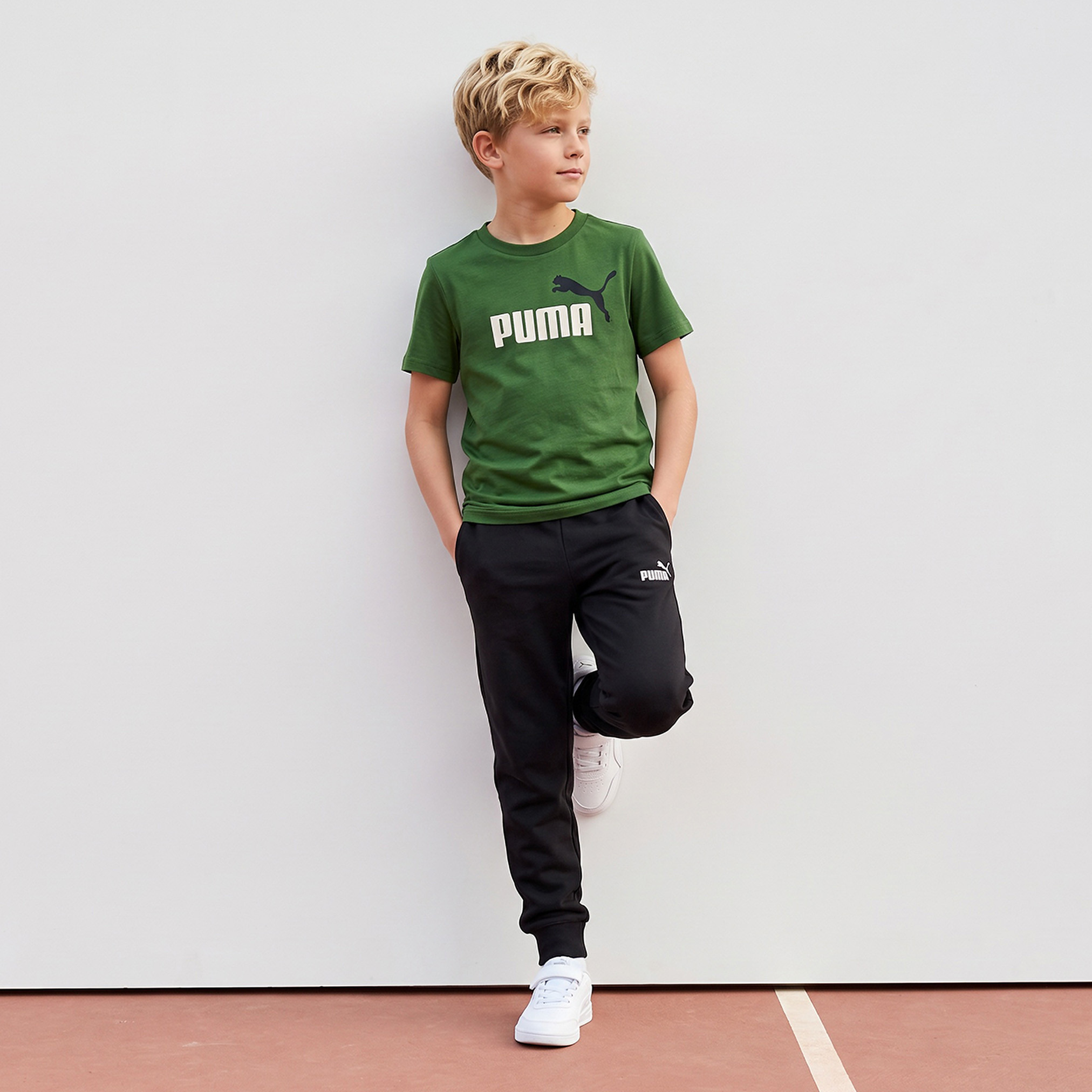 PUMA Crew Neck Short Sleeves T-shirt with Logo Print-sports-boys-clothing-tops-image-3