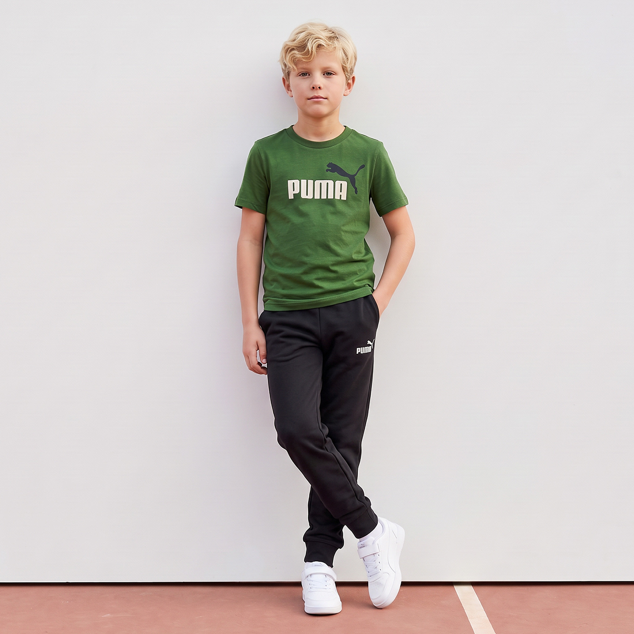PUMA Crew Neck Short Sleeves T-shirt with Logo Print-sports-boys-clothing-tops-image-5