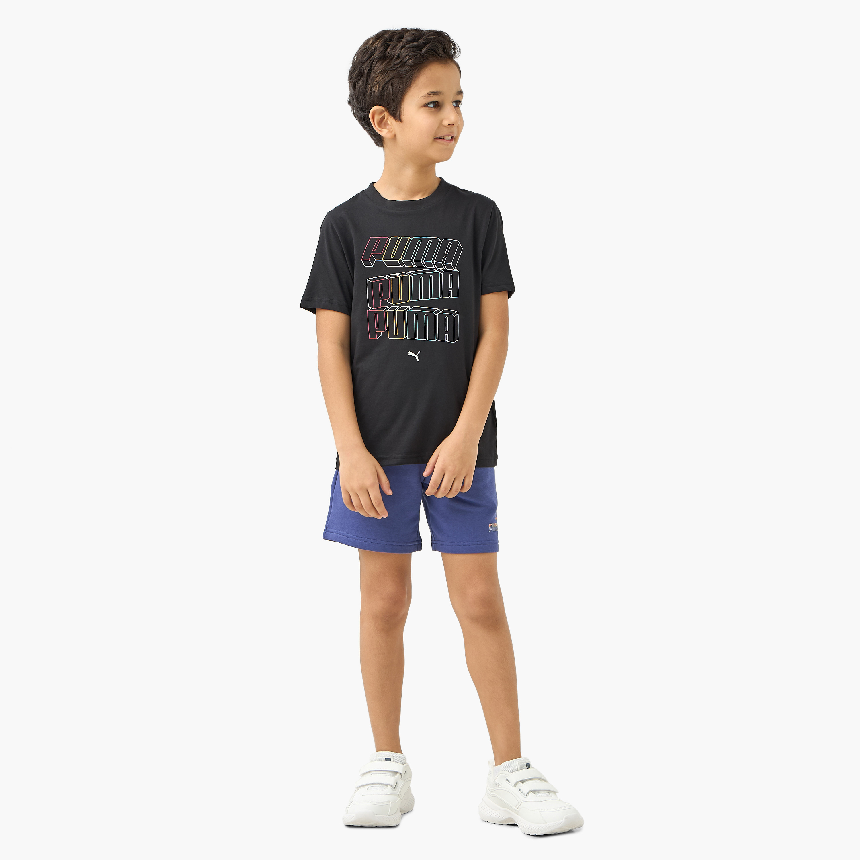 PUMA Graphic Print T-shirt with Short Sleeves-boys-clothing-sportswear-tops-image-2