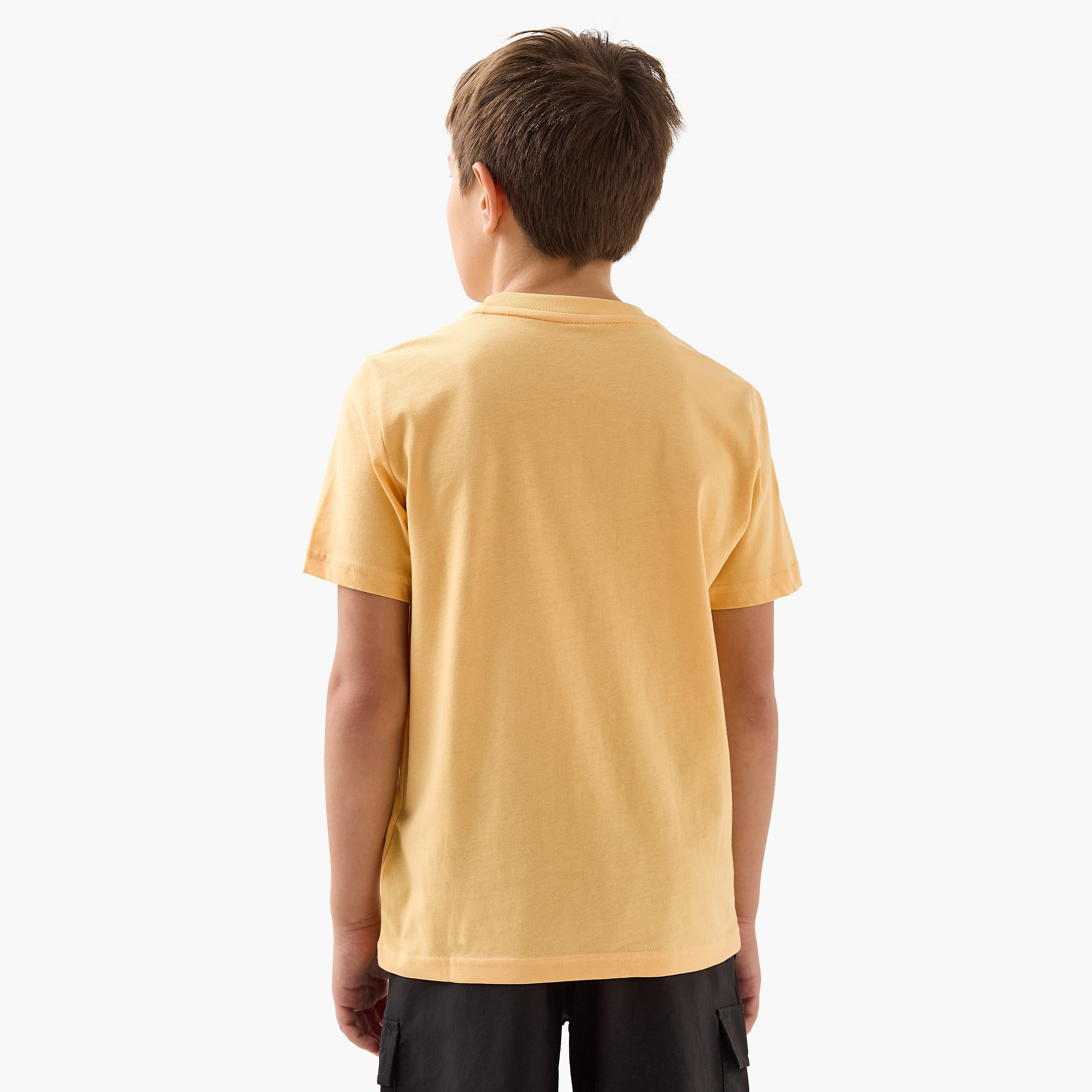 PUMA Logo Print T-shirt with Short Sleeves-boys-clothing-sportswear-tops-image-3