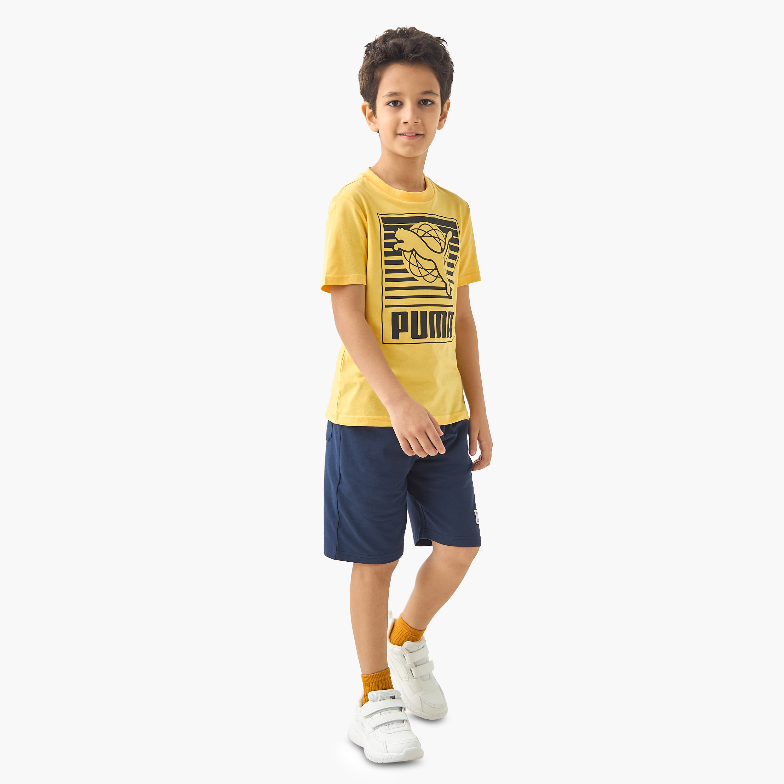 PUMA Graphic Print T-shirt with Short Sleeves-boys-clothing-sportswear-tops-image-2