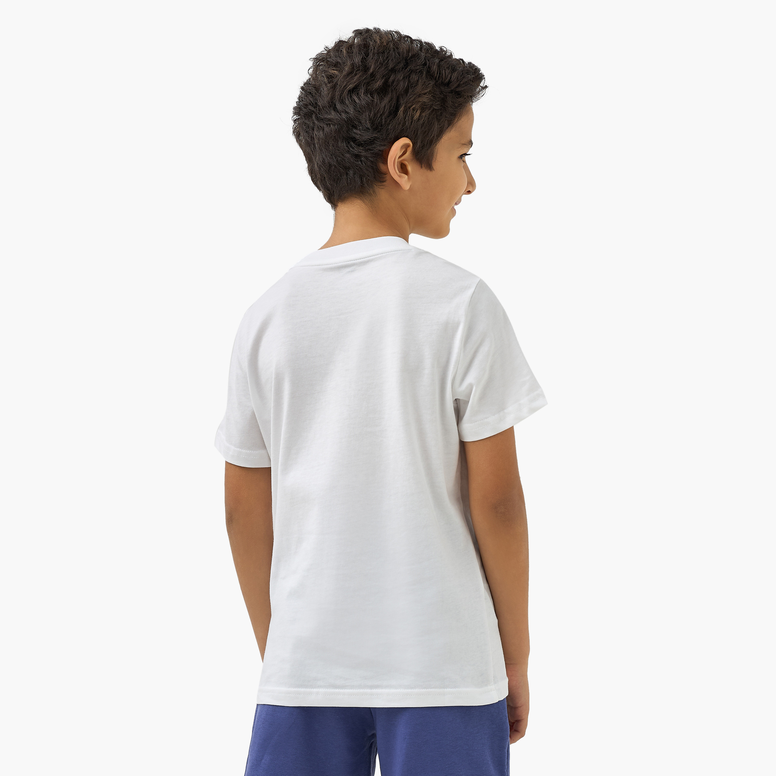 PUMA Logo Print T-shirt with Short Sleeves-boys-clothing-sportswear-tops-image-3