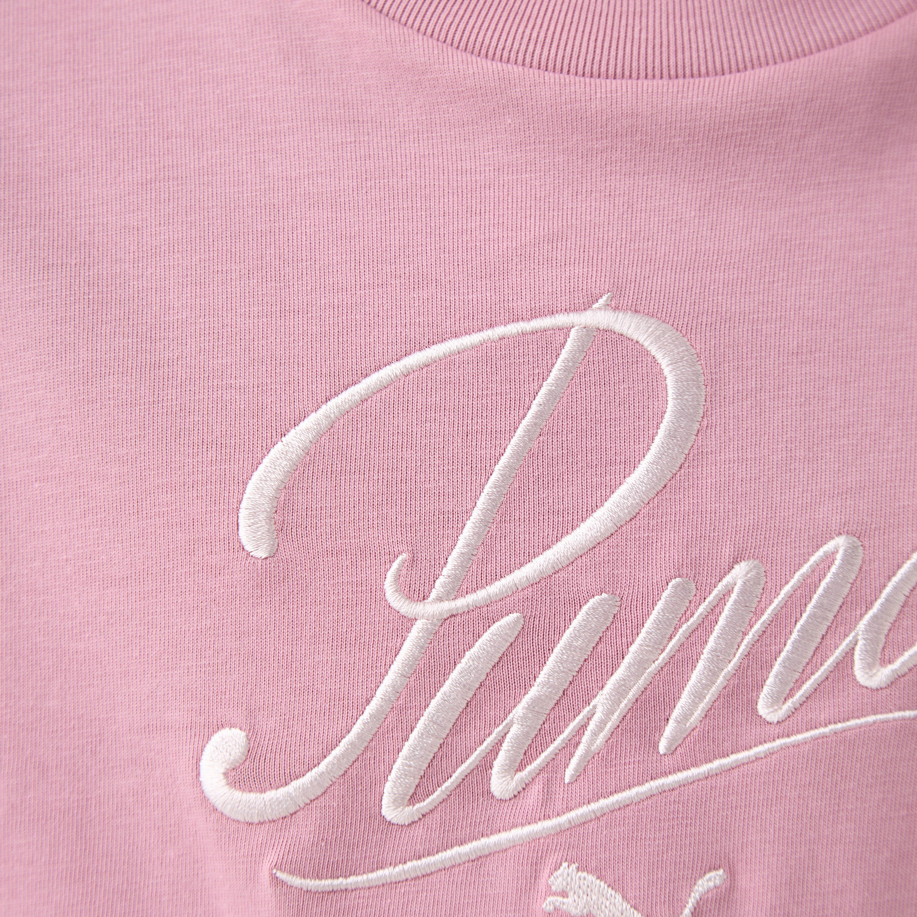 PUMA Girls Crew Neck T-shirt with Logo Embroidery - Cotton - Short Sleeves-sports-girls-clothing-tops-image-5