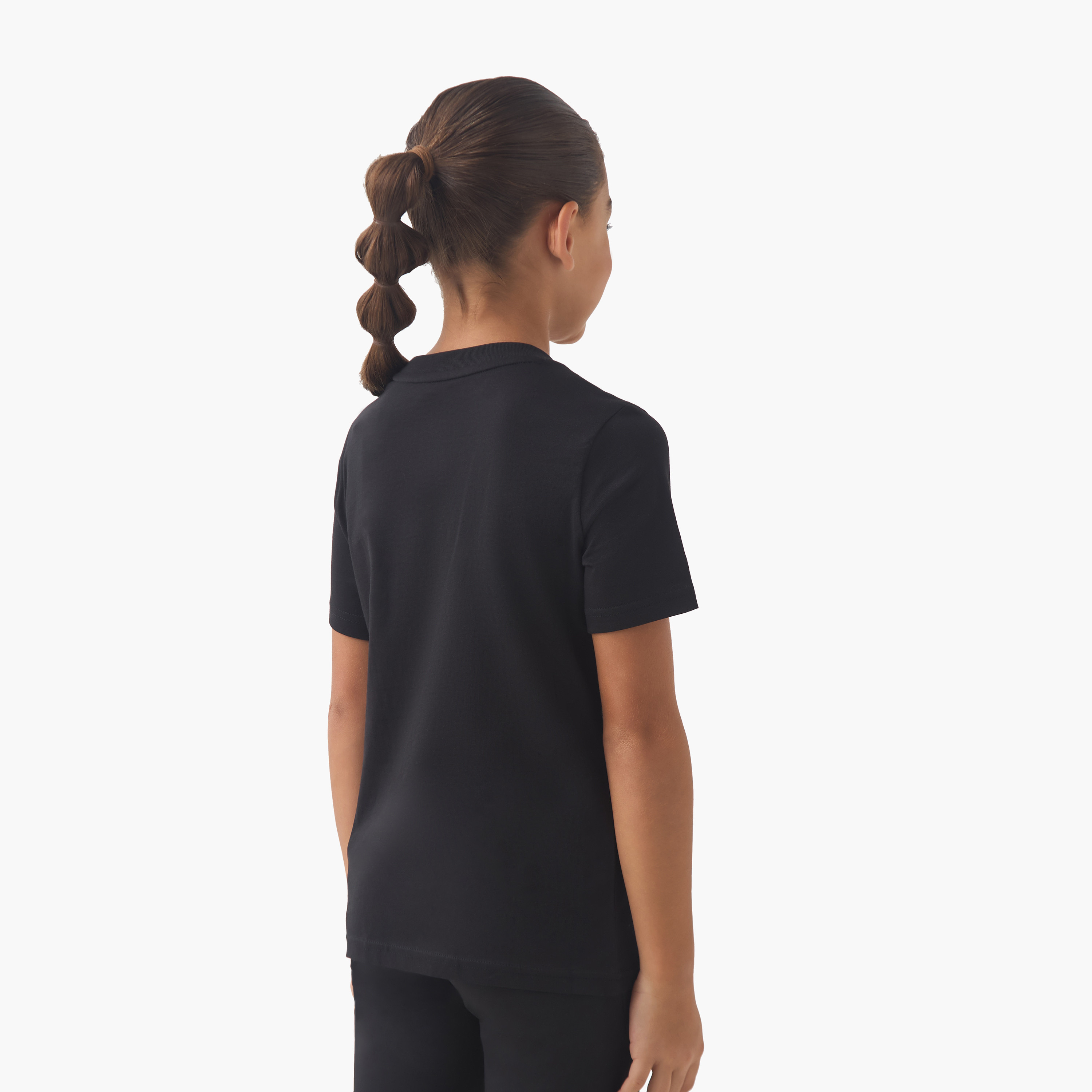 PUMA Girls Crew Neck T-shirt with Logo Print - Cotton - Short Sleeve-girls-clothing-tshirts-image-3