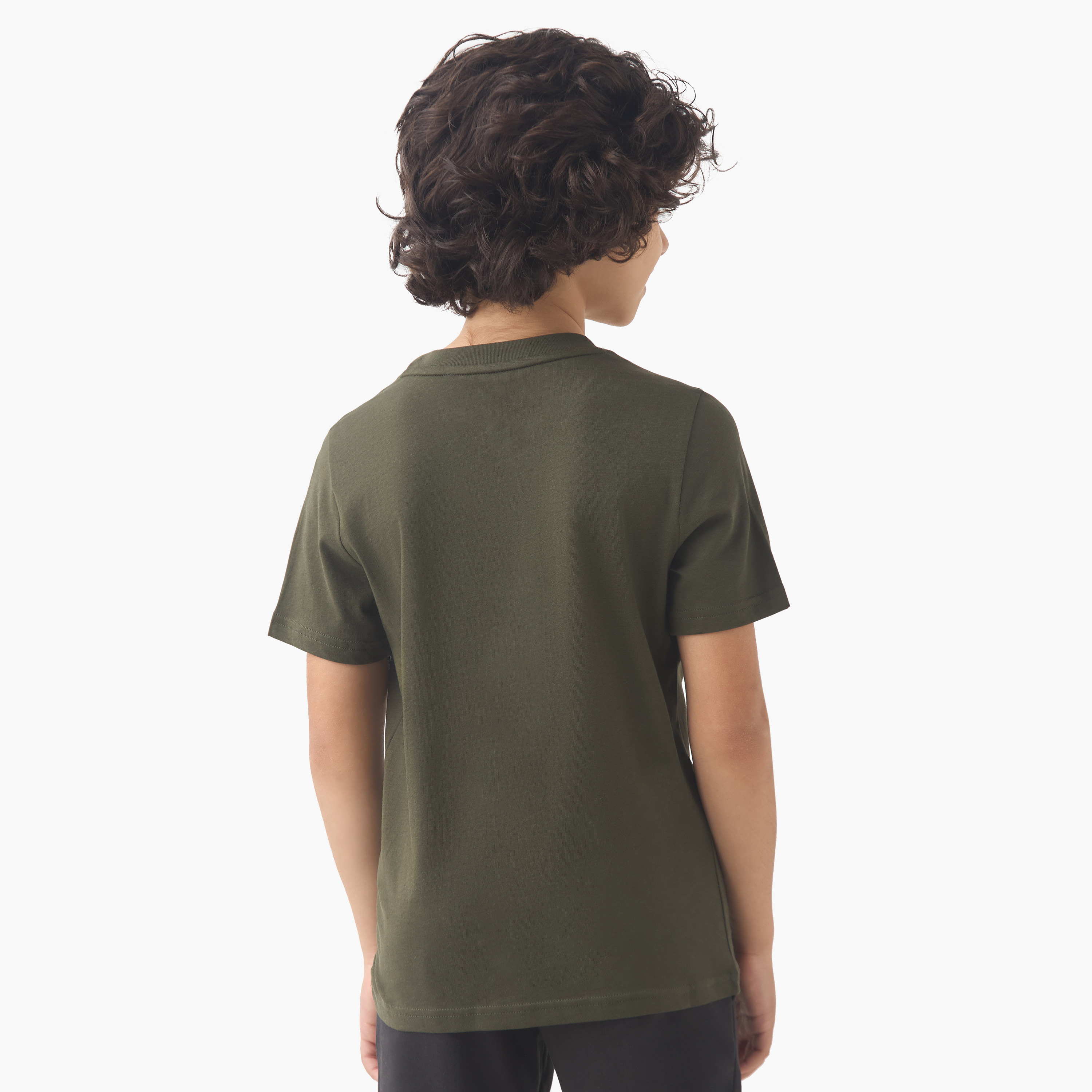 PUMA Boys Crew Neck T-shirt with Logo Print - Cotton - Short Sleeve-boys-clothing-sportswear-tops-image-3