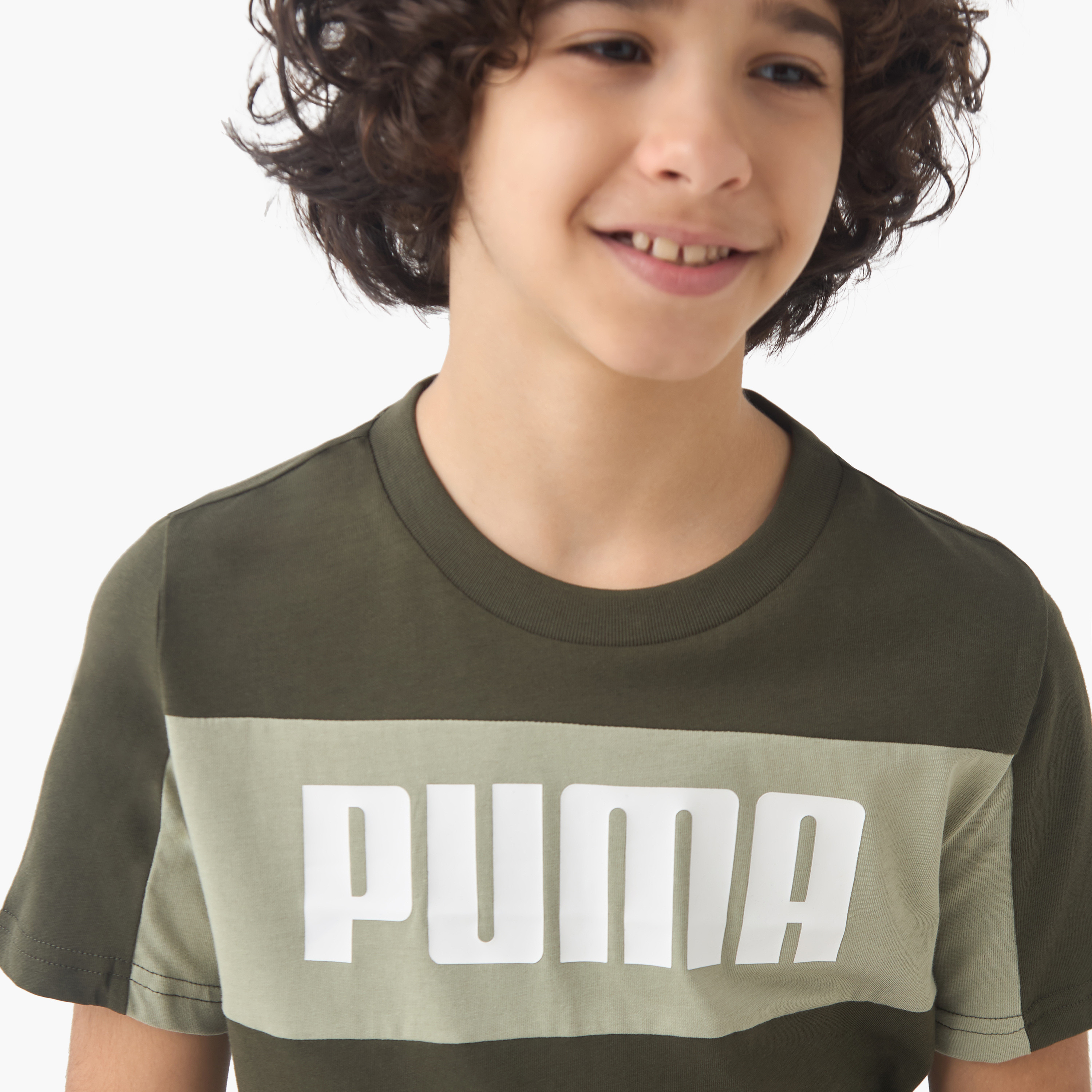 PUMA Boys Crew Neck T-shirt with Logo Print - Cotton - Short Sleeve-boys-clothing-sportswear-tops-image-4