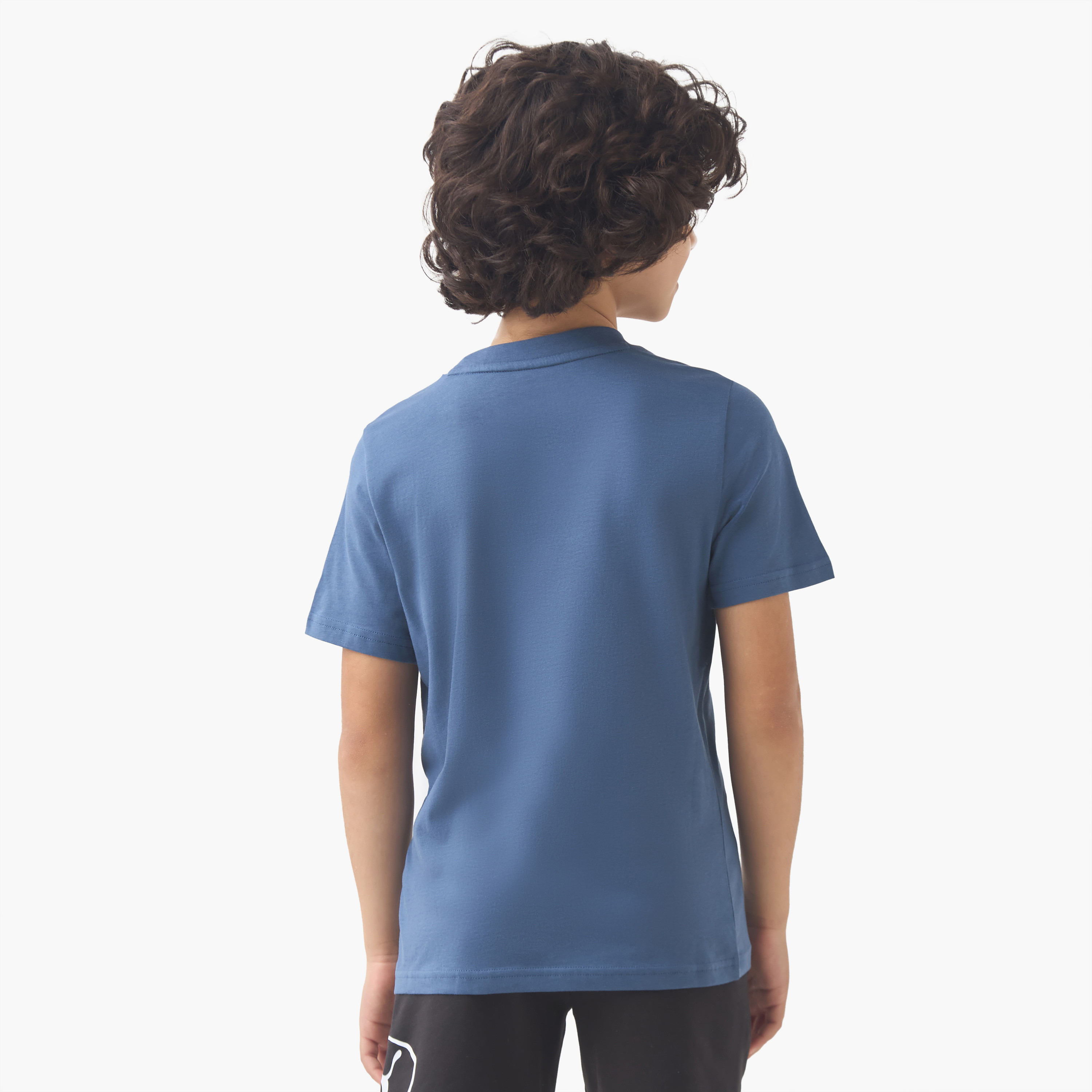 PUMA Boys Crew Neck T-shirt with Logo Print - Cotton - Short Sleeve-boys-clothing-sportswear-tops-image-3