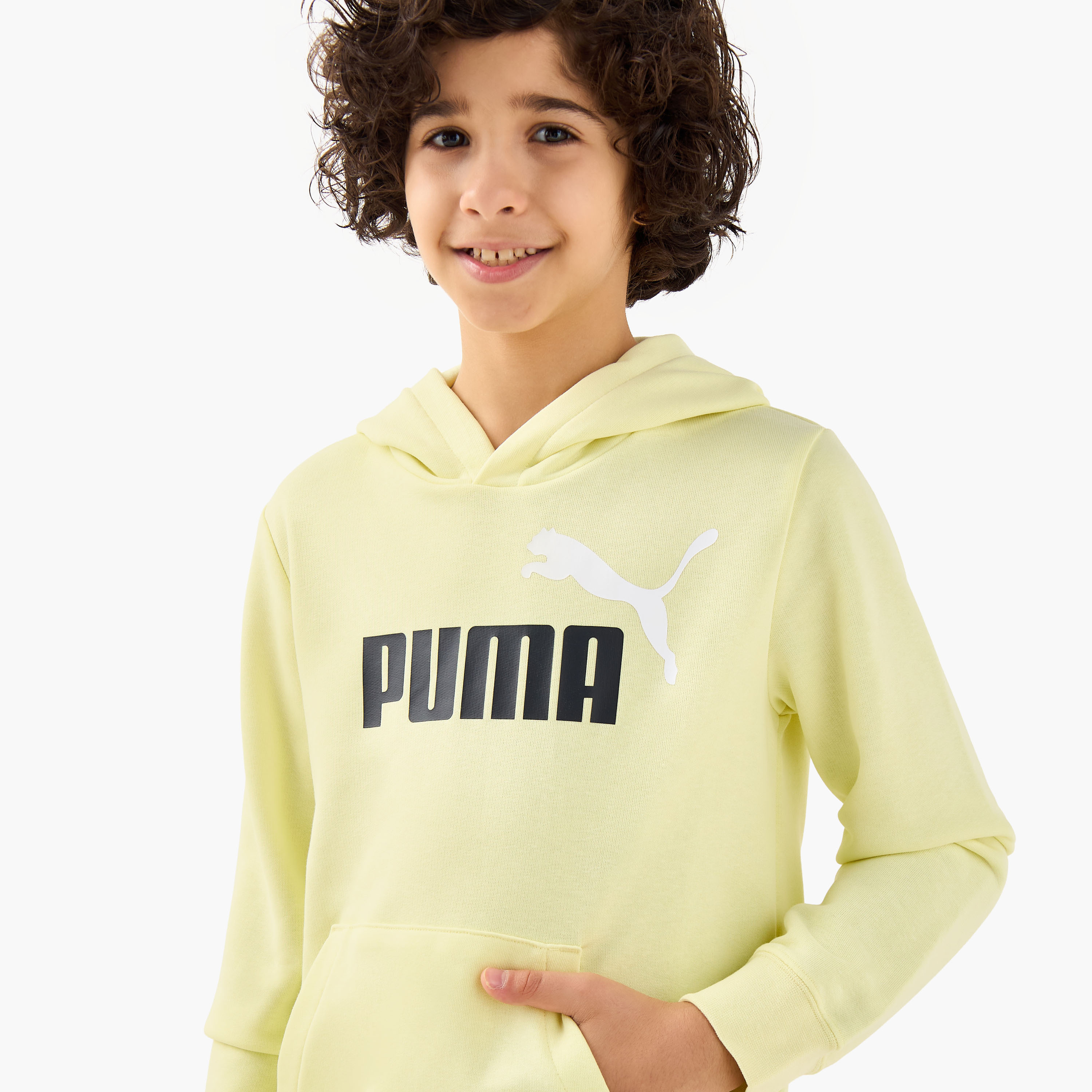 PUMA Logo Print Hooded Sweatshirt with Long Sleeves-boys-clothing-sweatshirts-image-4