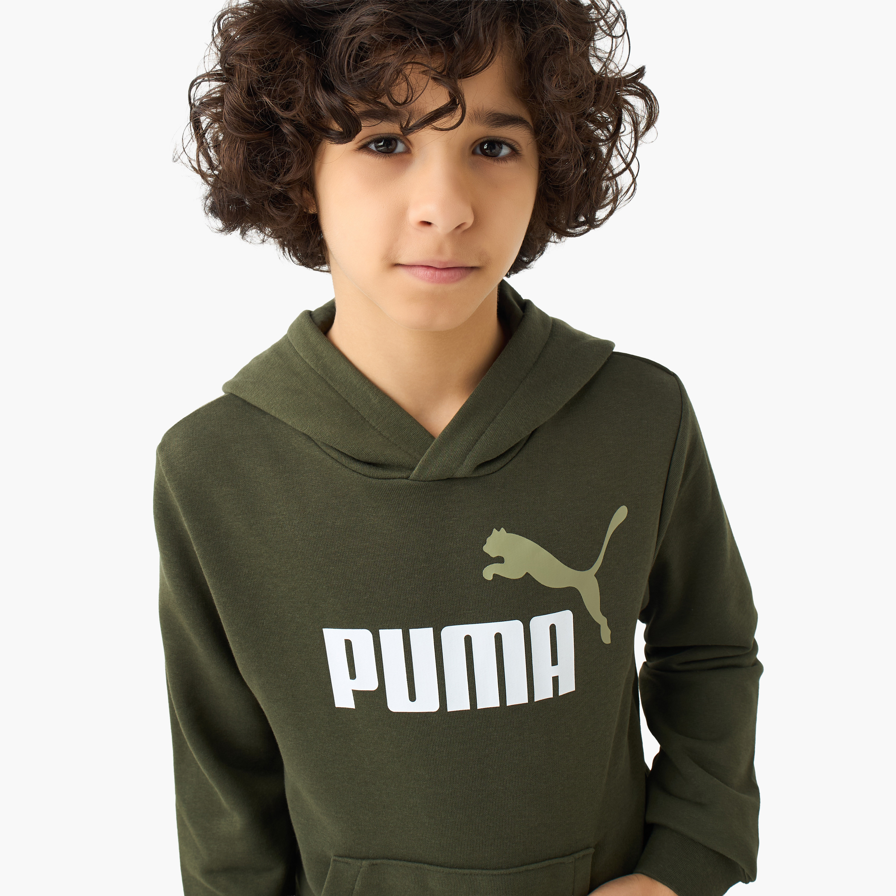 PUMA Boys Hooded Neck Sweatshirt with Kangaroo Pocket - Cotton - Long Sleeves-sports-boys-clothing-tops-image-4