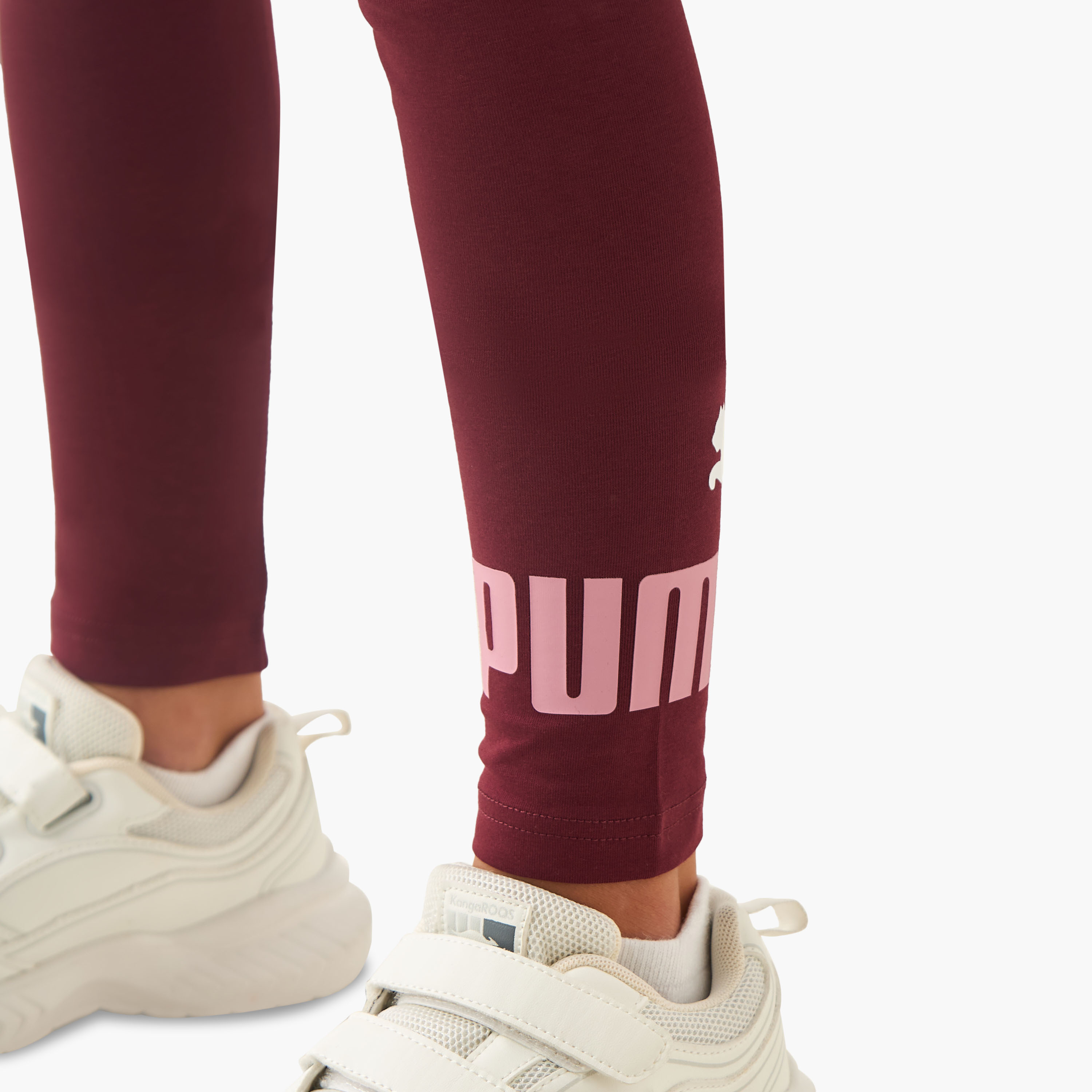 PUMA Logo Print Leggings with Elasticated Waistband-girls-clothing-bottoms-leggings-image-4