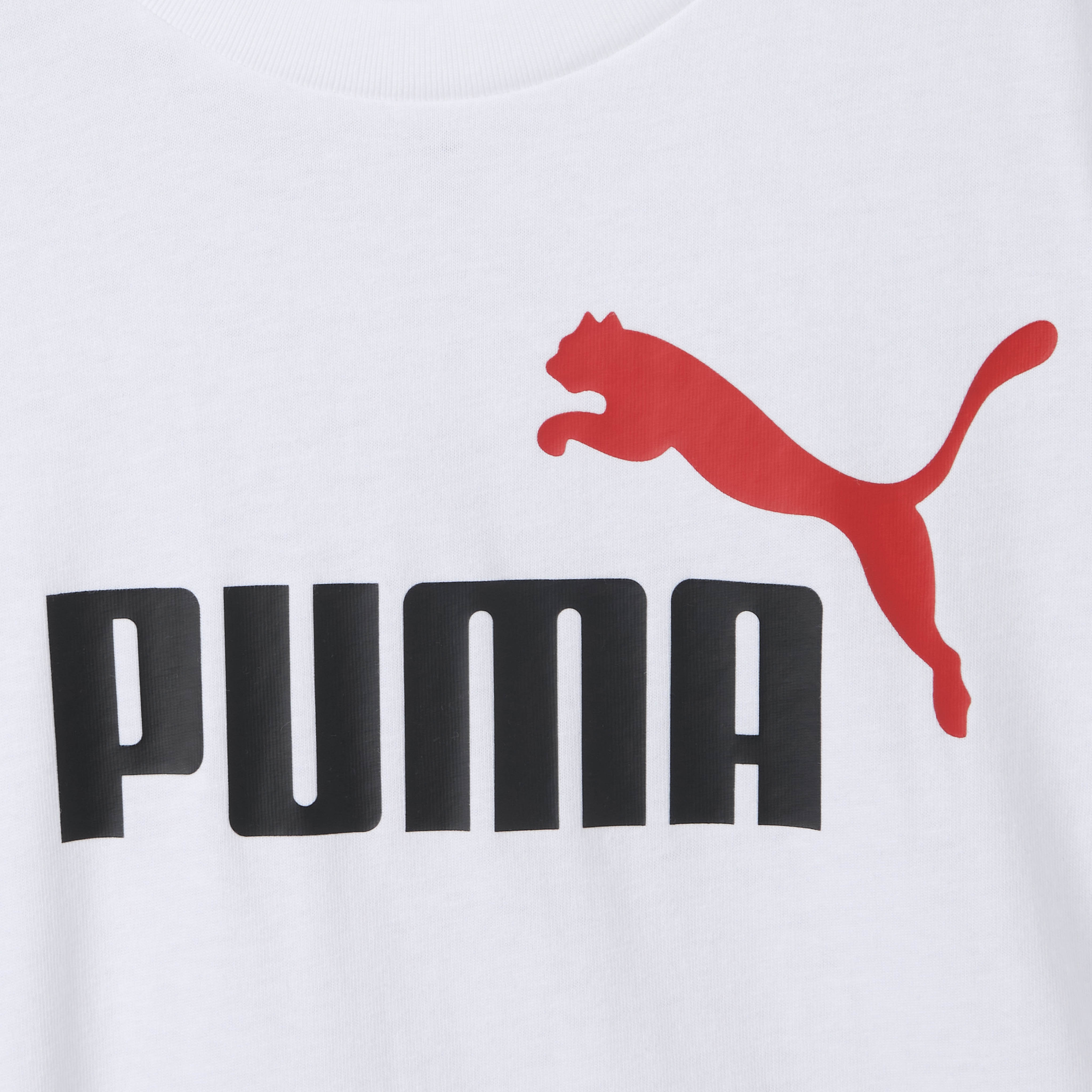 PUMA Crew Neck Short Sleeves T-shirt and Shorts Set with Logo Print-sports-boys-clothing-sets-image-6