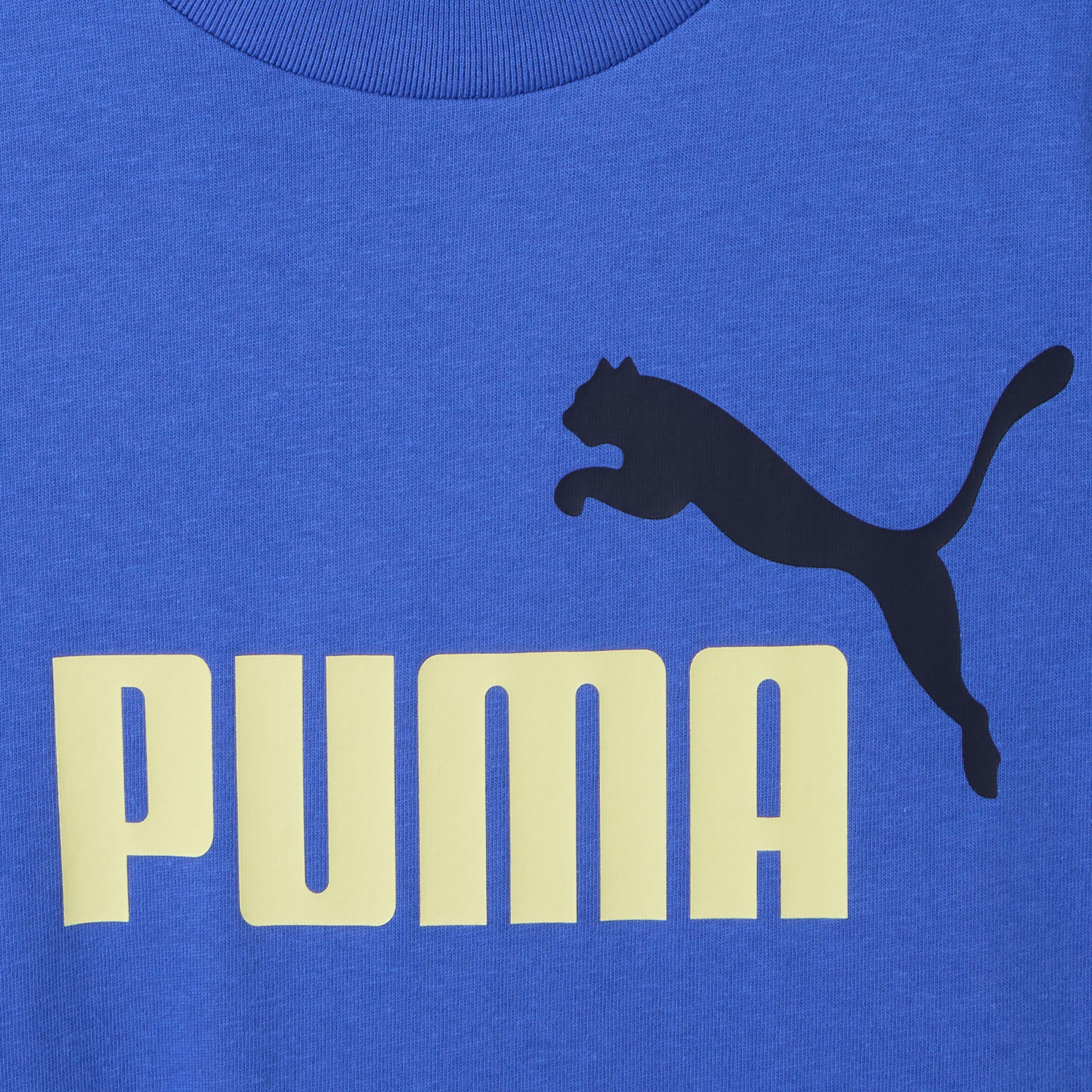 PUMA Crew Neck Short Sleeves T-shirt and Shorts Set with Logo Print-boys-clothing-sportswear-sets-image-4