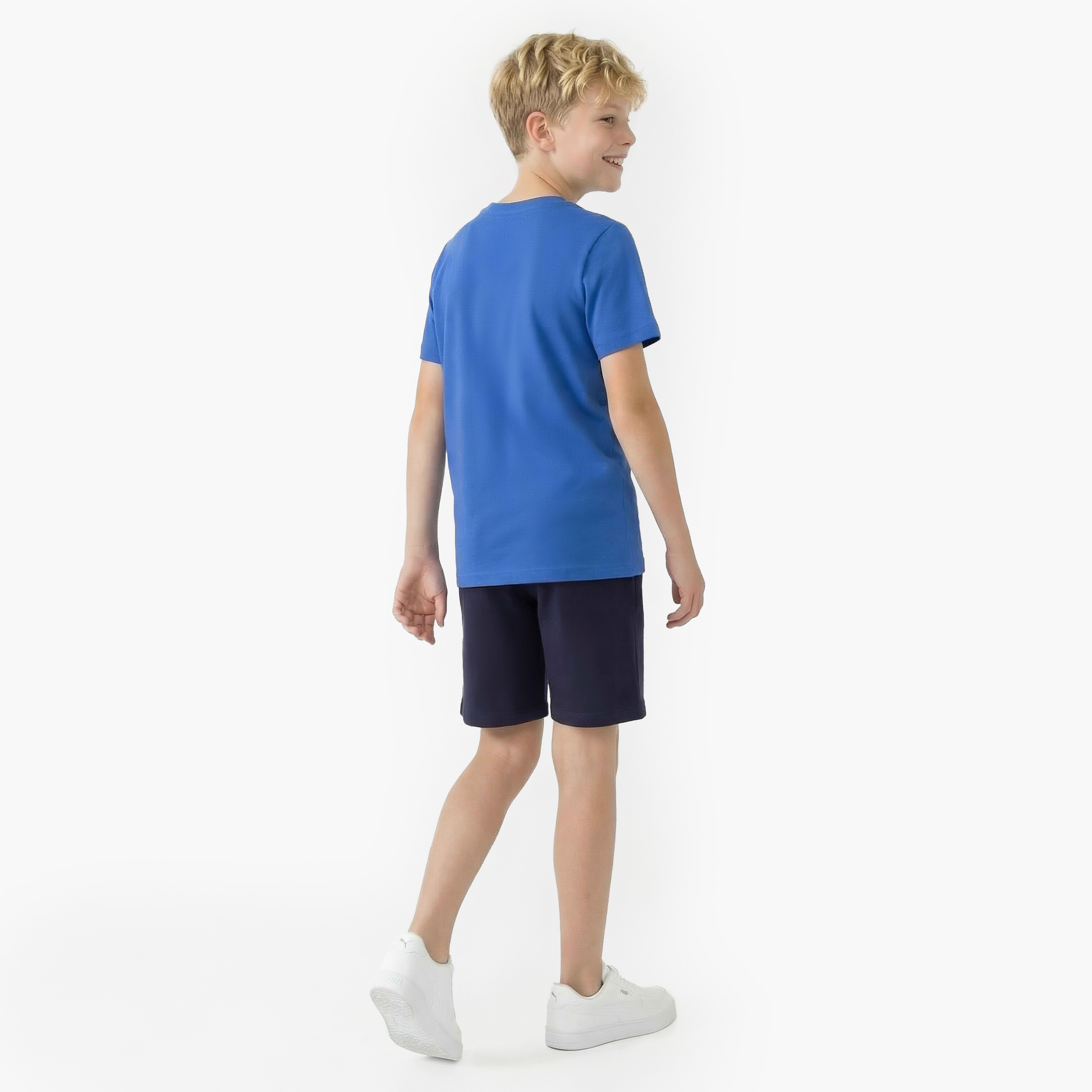 PUMA Crew Neck Short Sleeves T-shirt and Shorts Set with Logo Print-boys-clothing-sportswear-sets-image-6