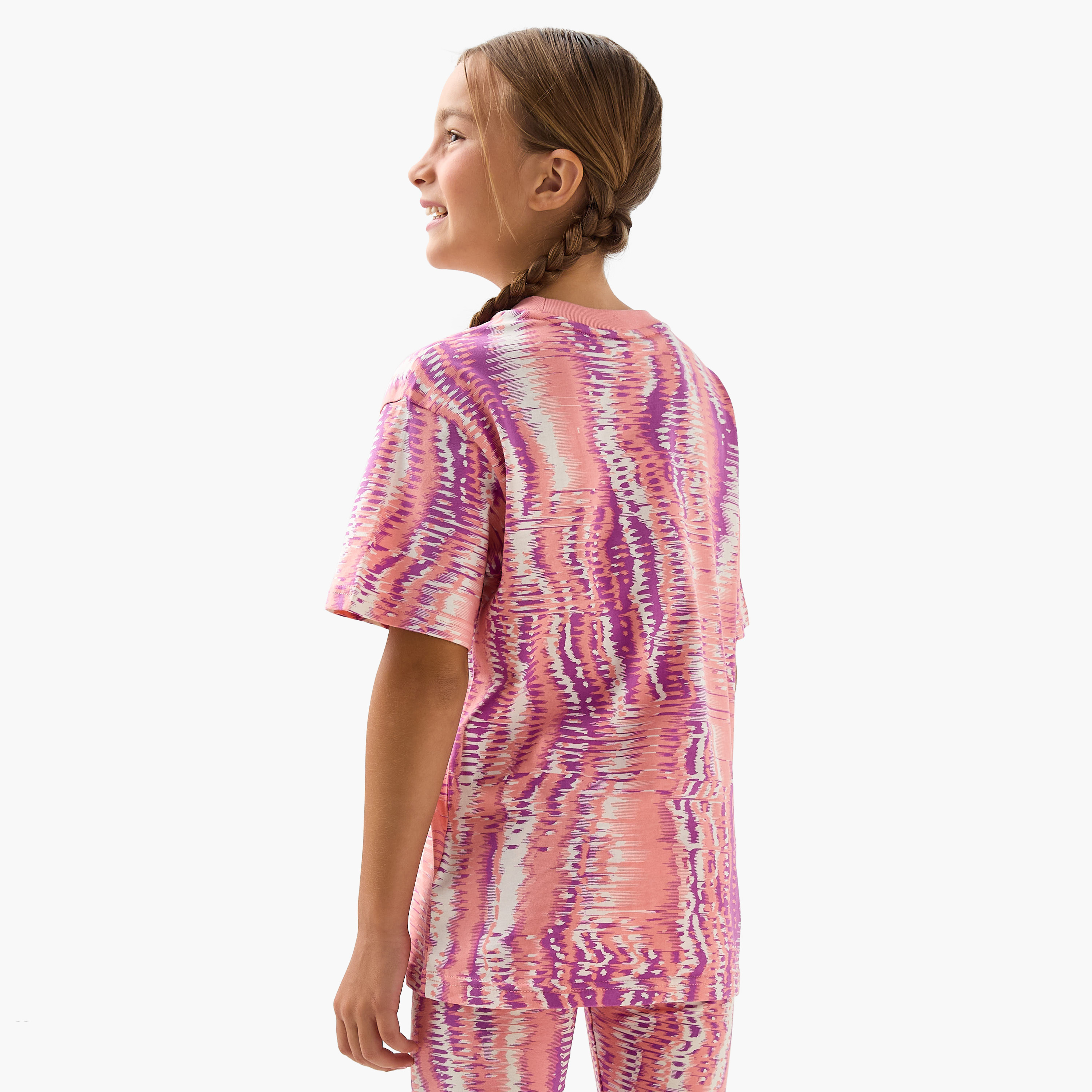 PUMA All-Over Printed Crew Neck T-shirt with Short Sleeves-sports-girls-clothing-tops-image-3