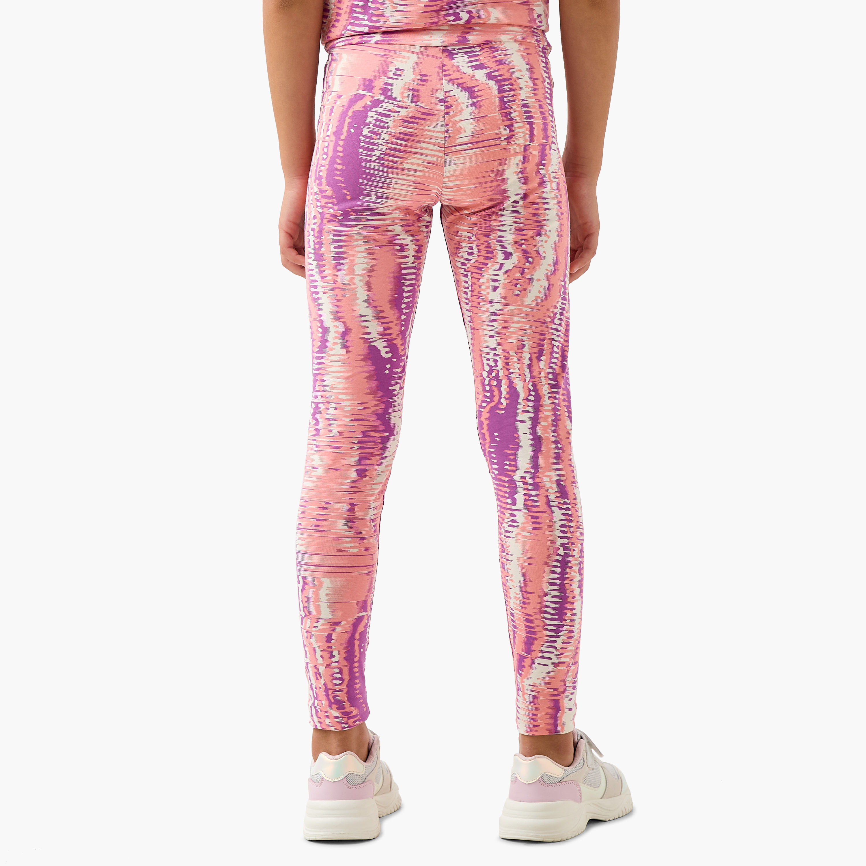 PUMA All-Over Print Leggings with Elasticated Waistband-girls-clothing-bottoms-leggings-image-3