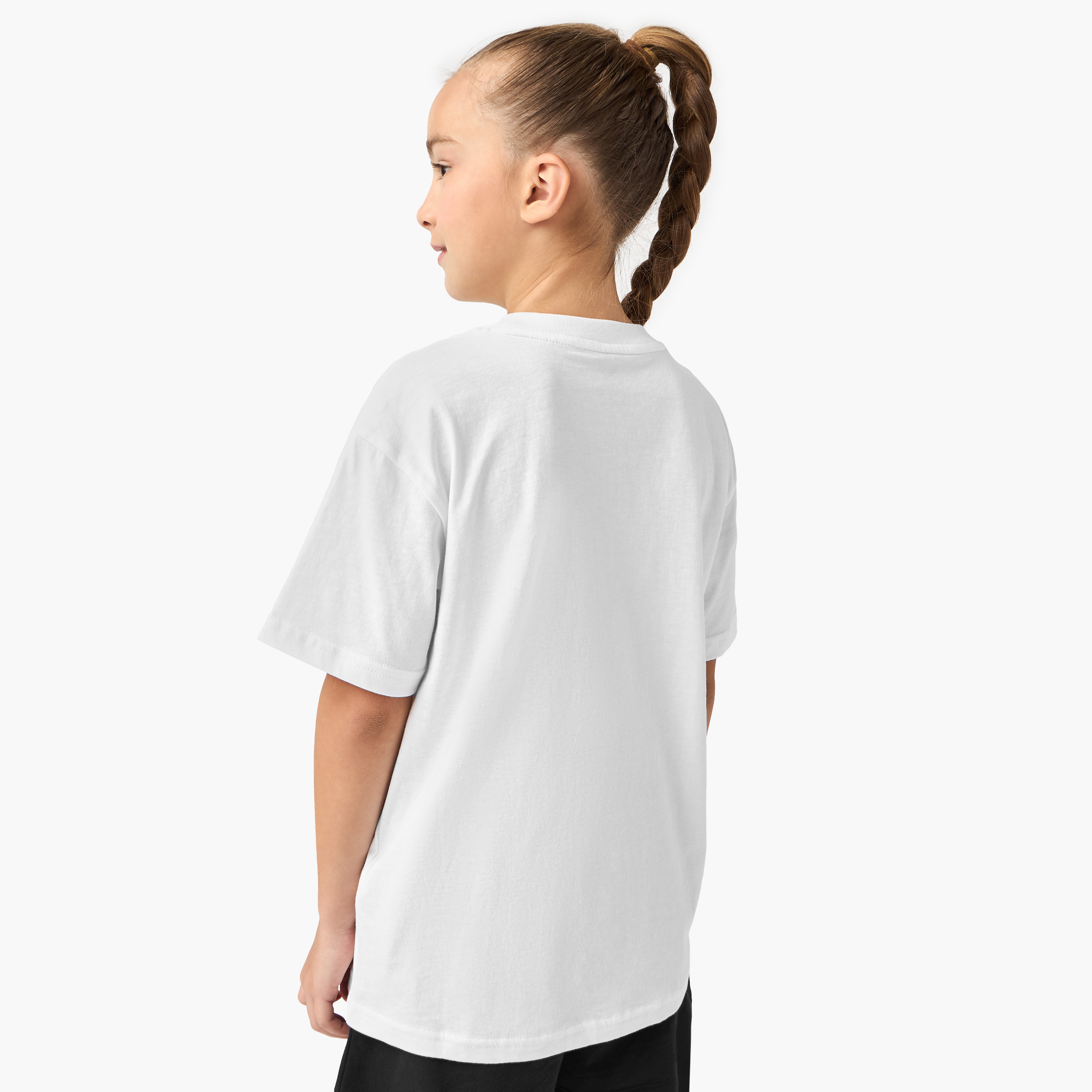 PUMA Logo Print T-shirt with Short Sleeves-girls-clothing-tshirts-image-3