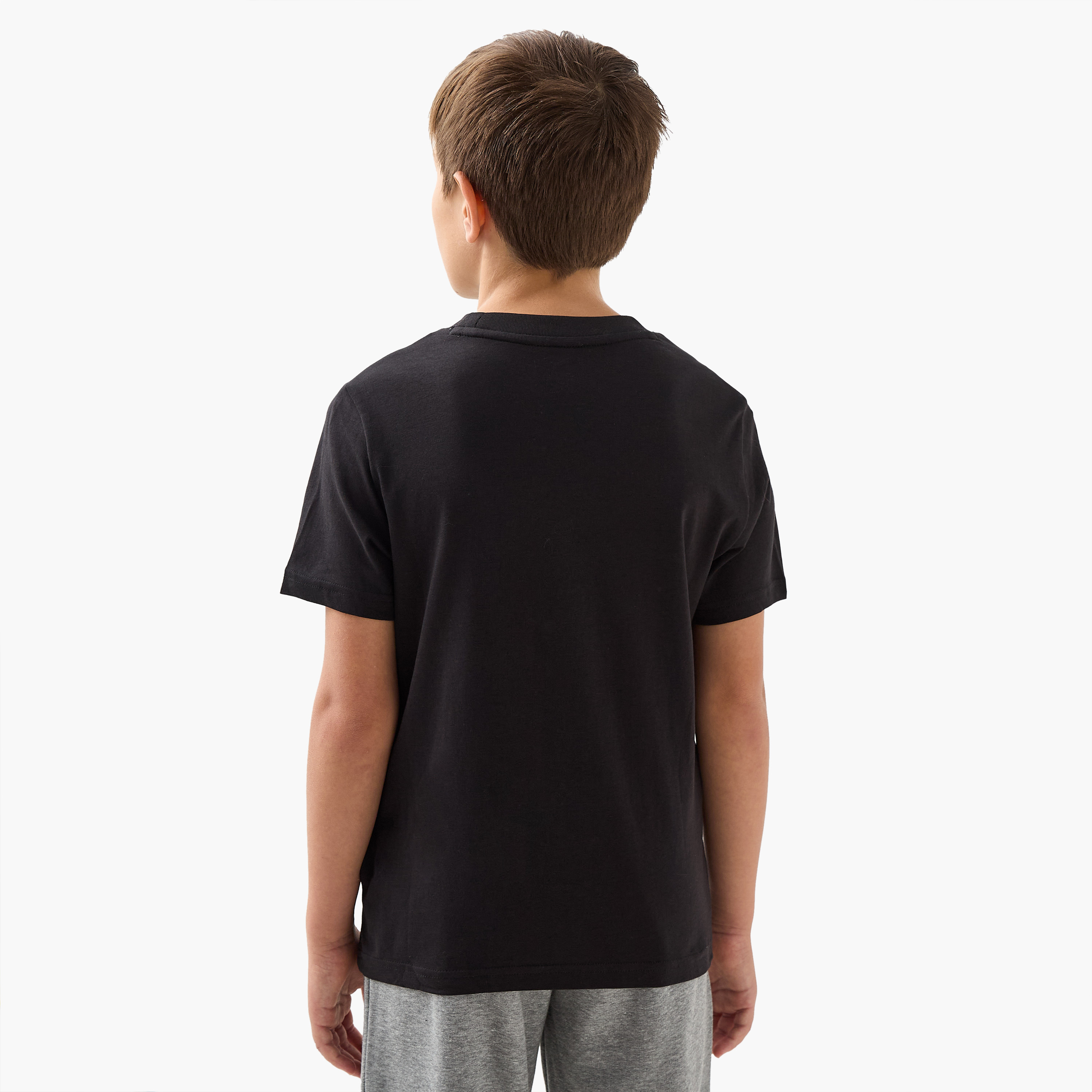 PUMA Graphic Print Crew Neck T-shirt with Short Sleeves-boys-clothing-sportswear-tops-image-3