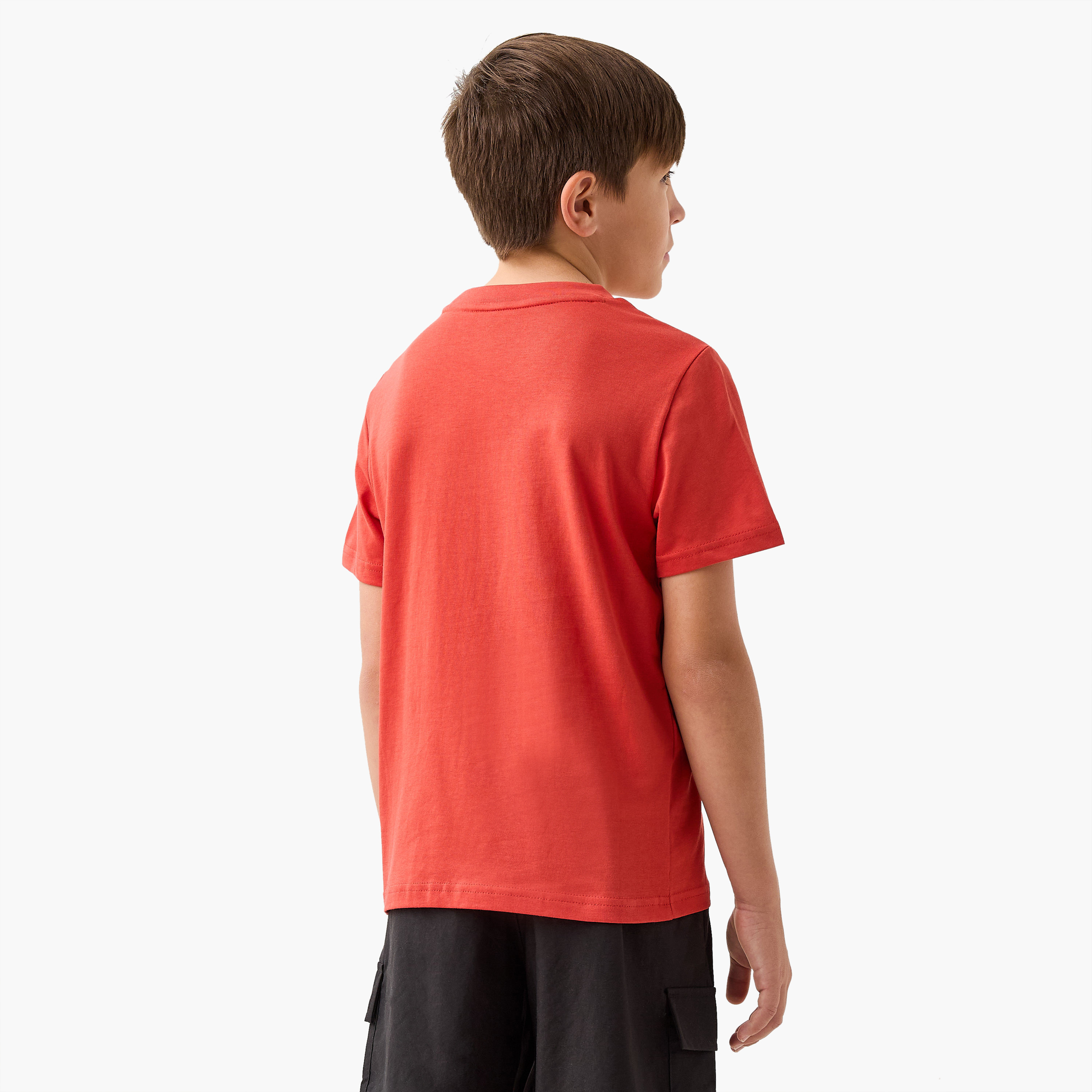 PUMA Graphic Print Crew Neck T-shirt with Short Sleeves-boys-clothing-sportswear-tops-image-3