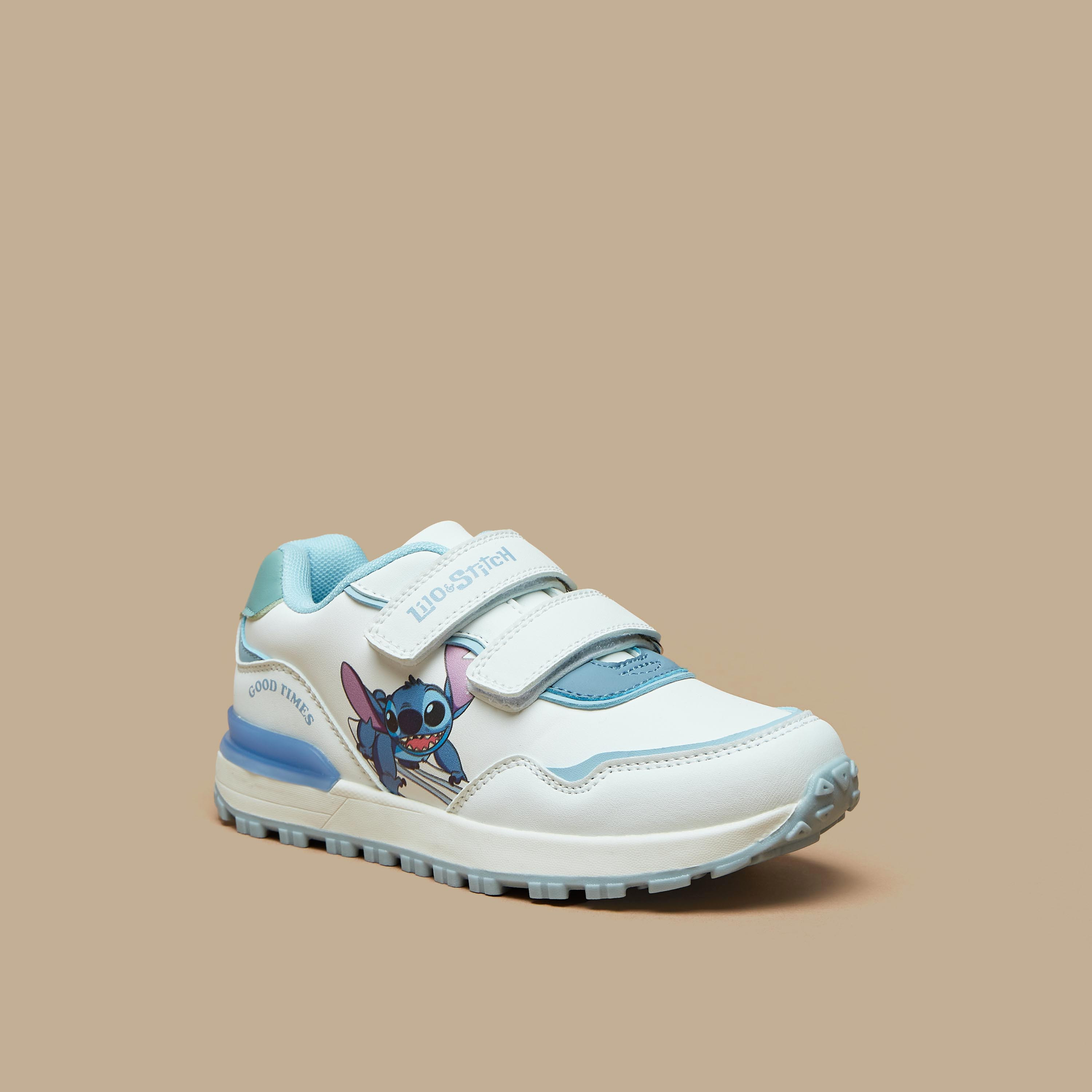 حذاء سنيكرز بطبعات ليلو وستيتش وشريط إغلاق لاصق من ديزني-girls-shoes-sneakers-image-1
