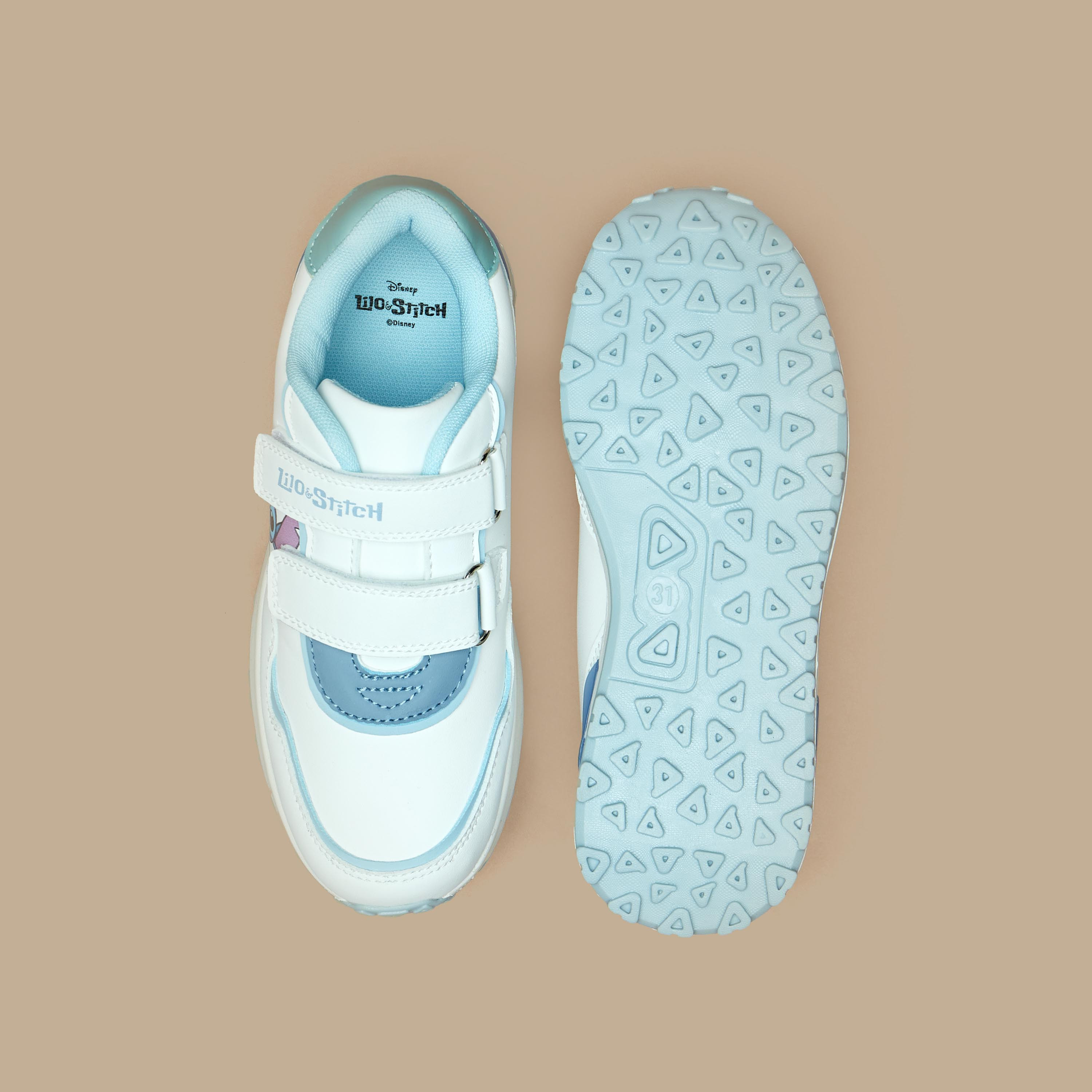 حذاء سنيكرز بطبعات ليلو وستيتش وشريط إغلاق لاصق من ديزني-girls-shoes-sneakers-image-4