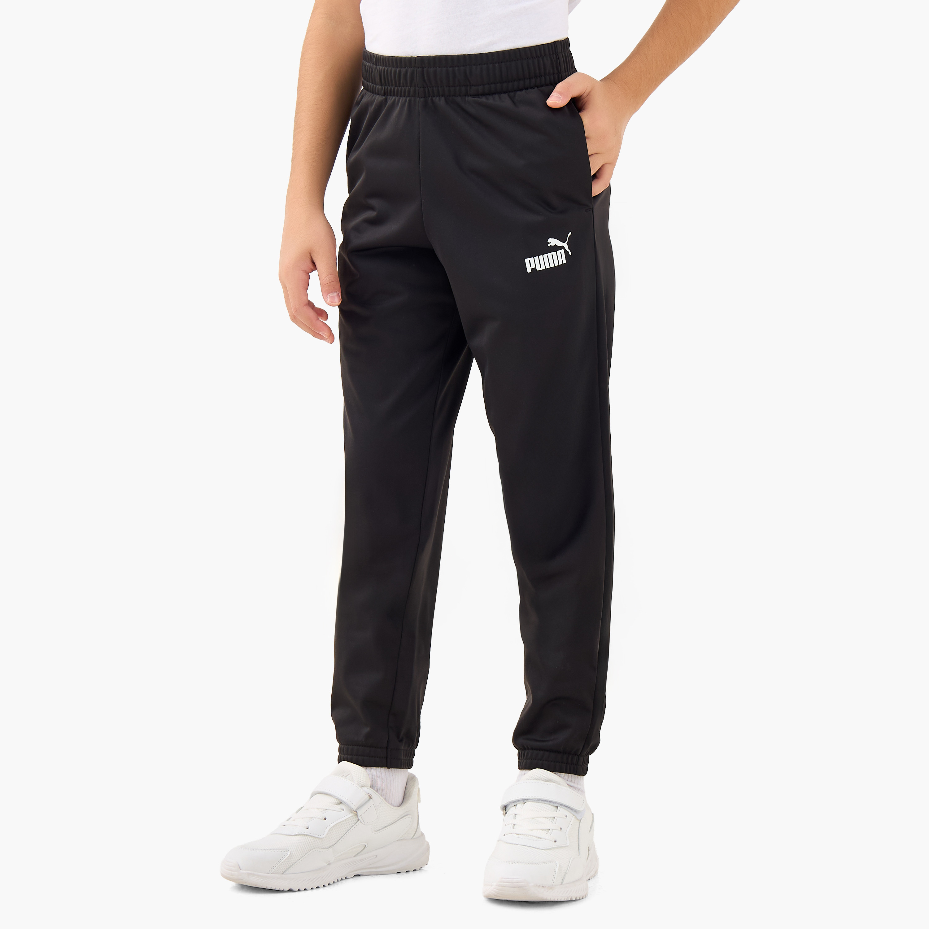 طقم جاكيت وبنطلون رياضي وطبعات شعار - قطن ناعم - بأكمام طويلة وياقة عالية للأولاد من بوما-boys-clothing-setsandcoords-image-6