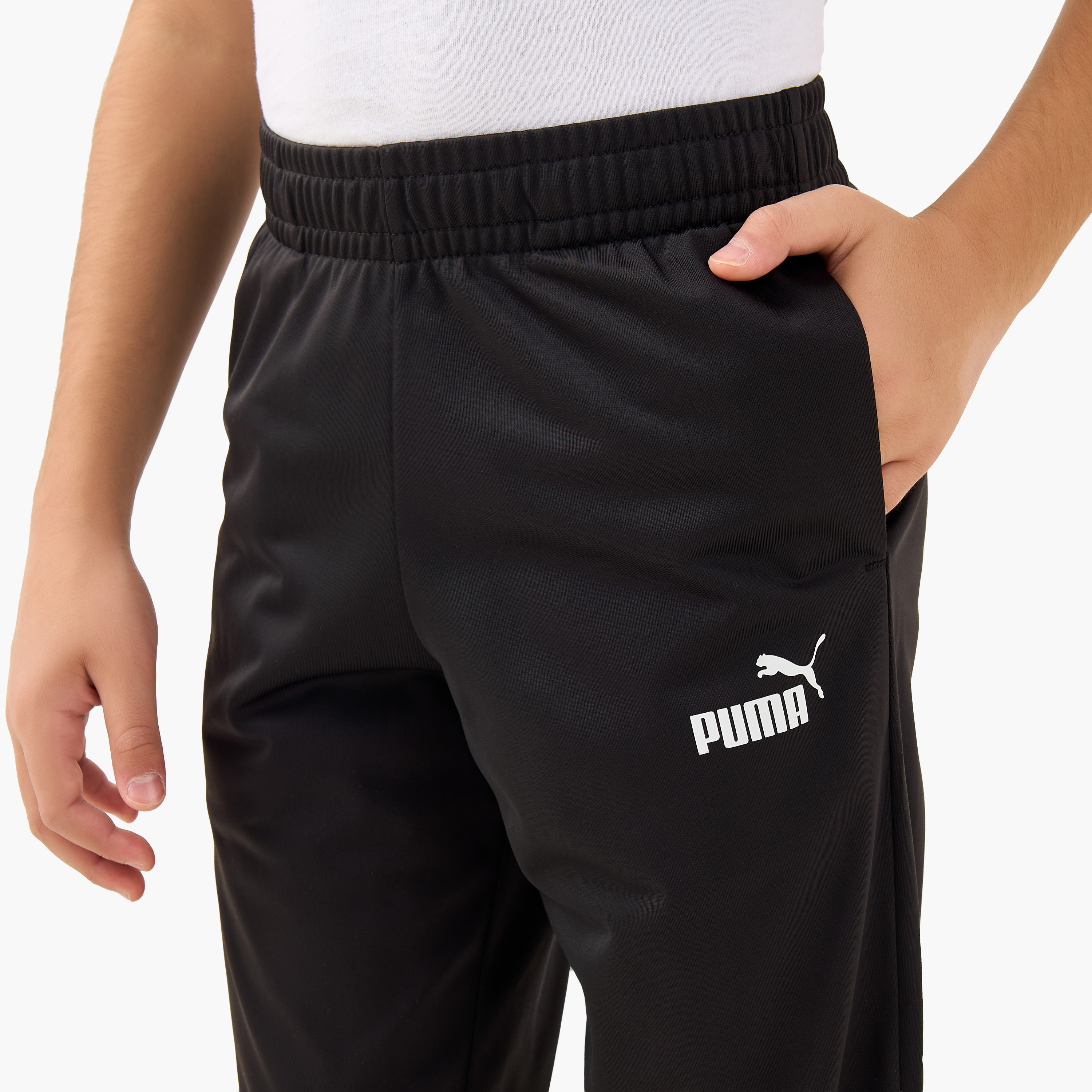 طقم جاكيت وبنطلون رياضي وطبعات شعار - قطن ناعم - بأكمام طويلة وياقة عالية للأولاد من بوما-boys-clothing-setsandcoords-image-3