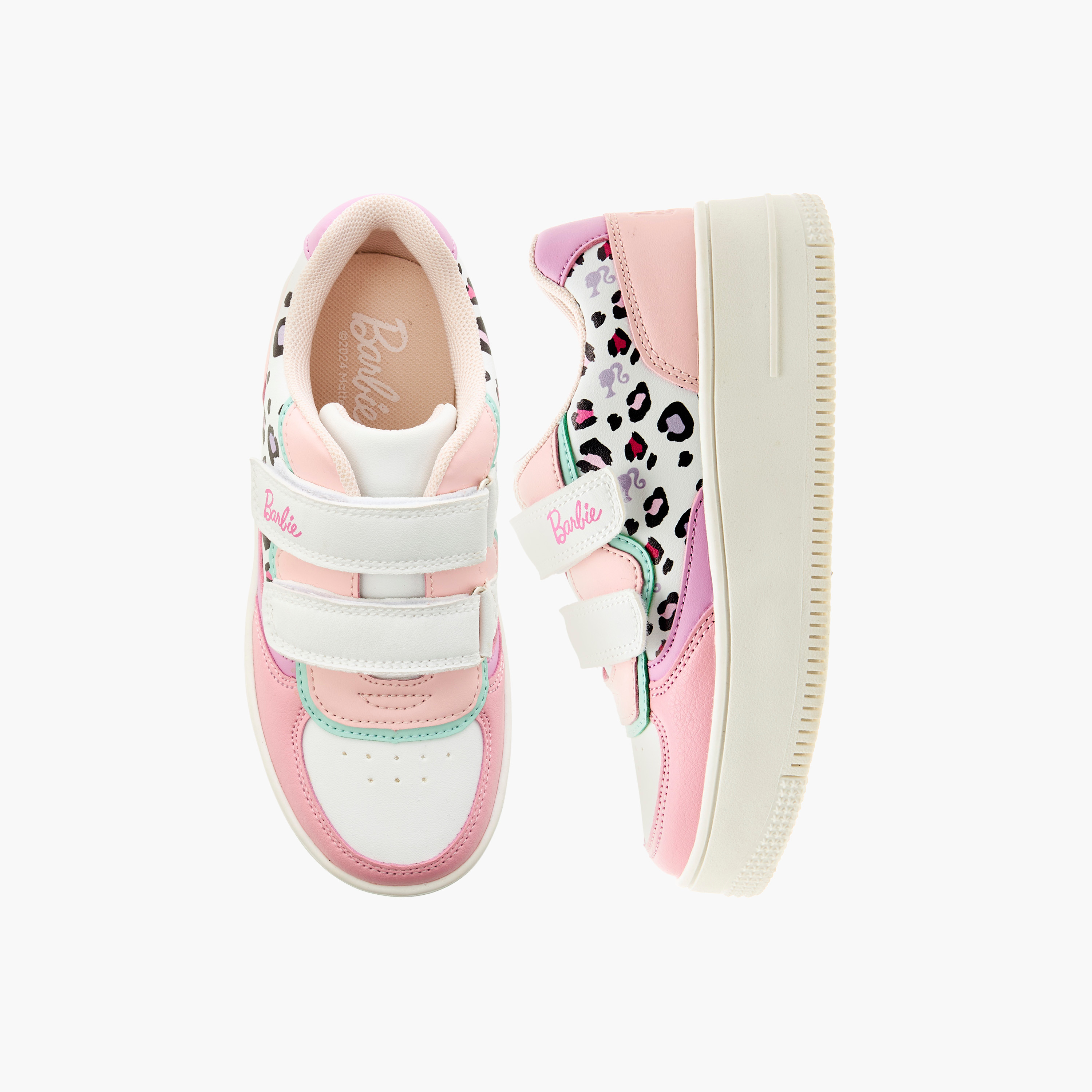 Barbie Colourblocked Sneakers with Hook and Loop Closure-girls-shoes-sneakers-image-1