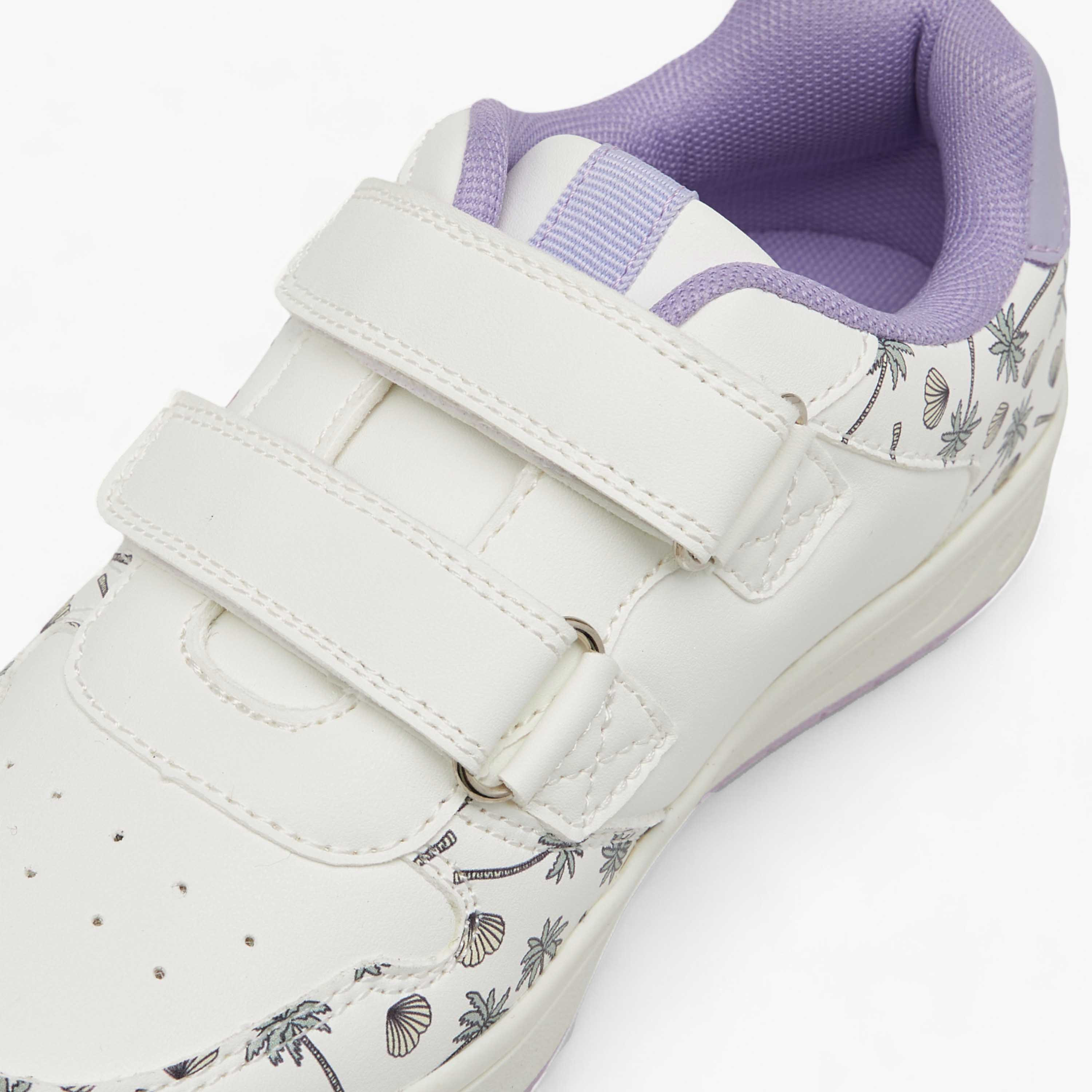 Disney Stitch and Angel Print Sneakers with Hook and Loop Closure-girls-shoes-sneakers-image-4