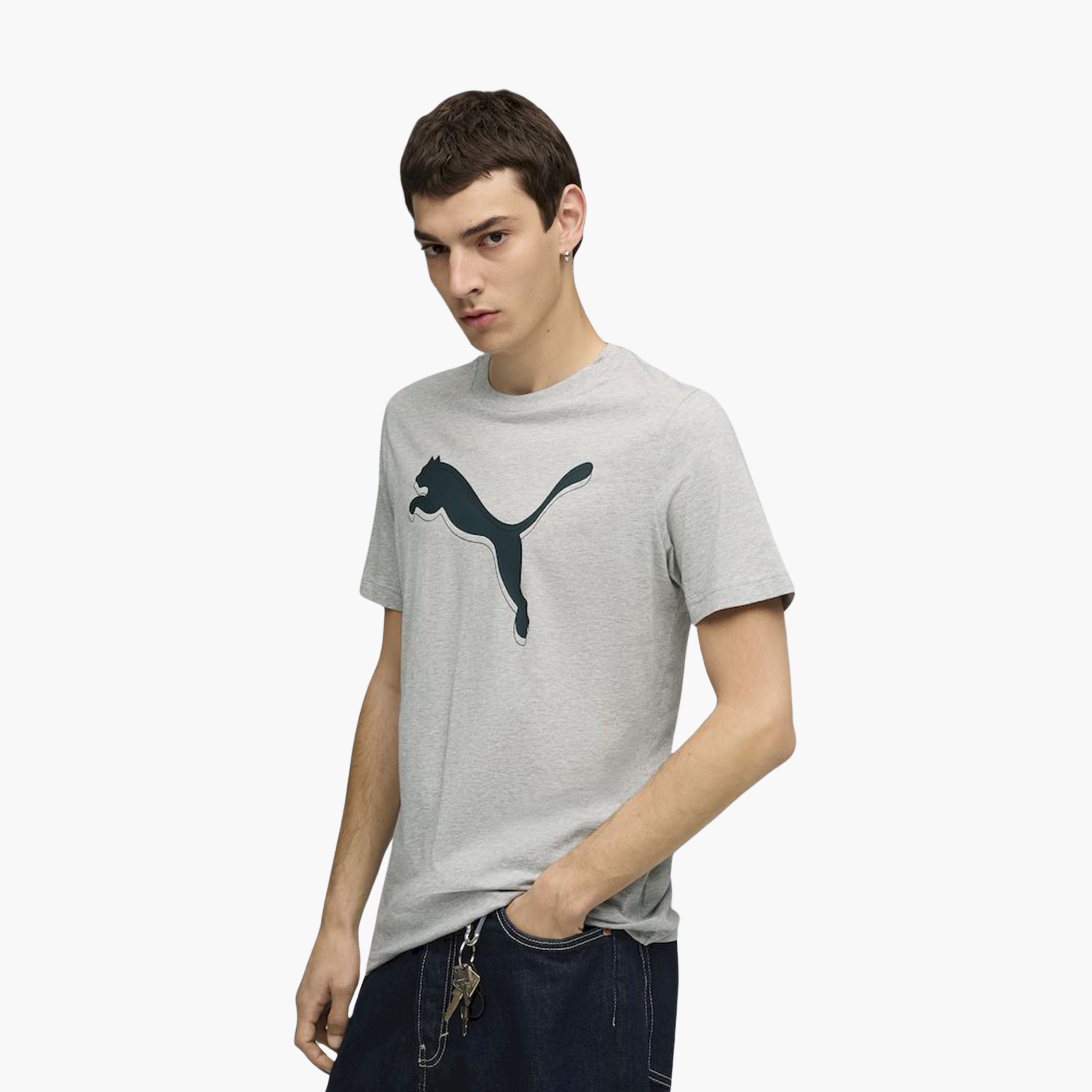 Puma Men's Graphic Cat Logo Tee 688030 | OE-men-clothing-sportswearandactivewear-tshirtsandpolos-image-1