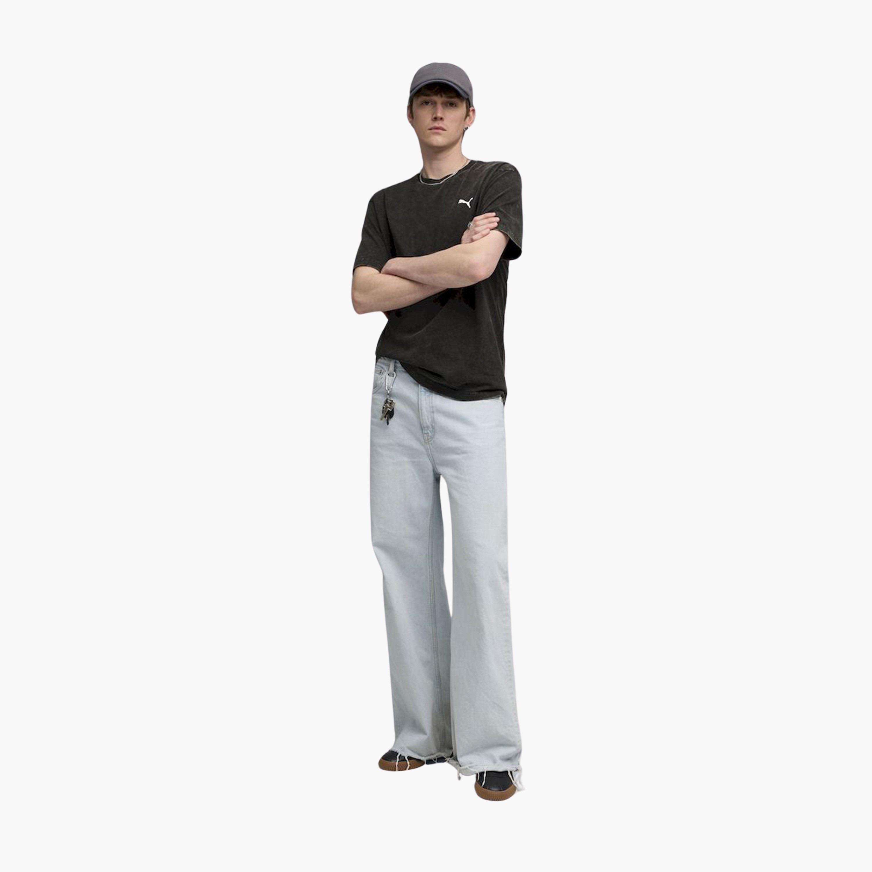 Puma Men's Essentials Elevated Relaxed Wash Tee 688048 | OE-men-clothing-sportswearandactivewear-tshirtsandpolos-image-2