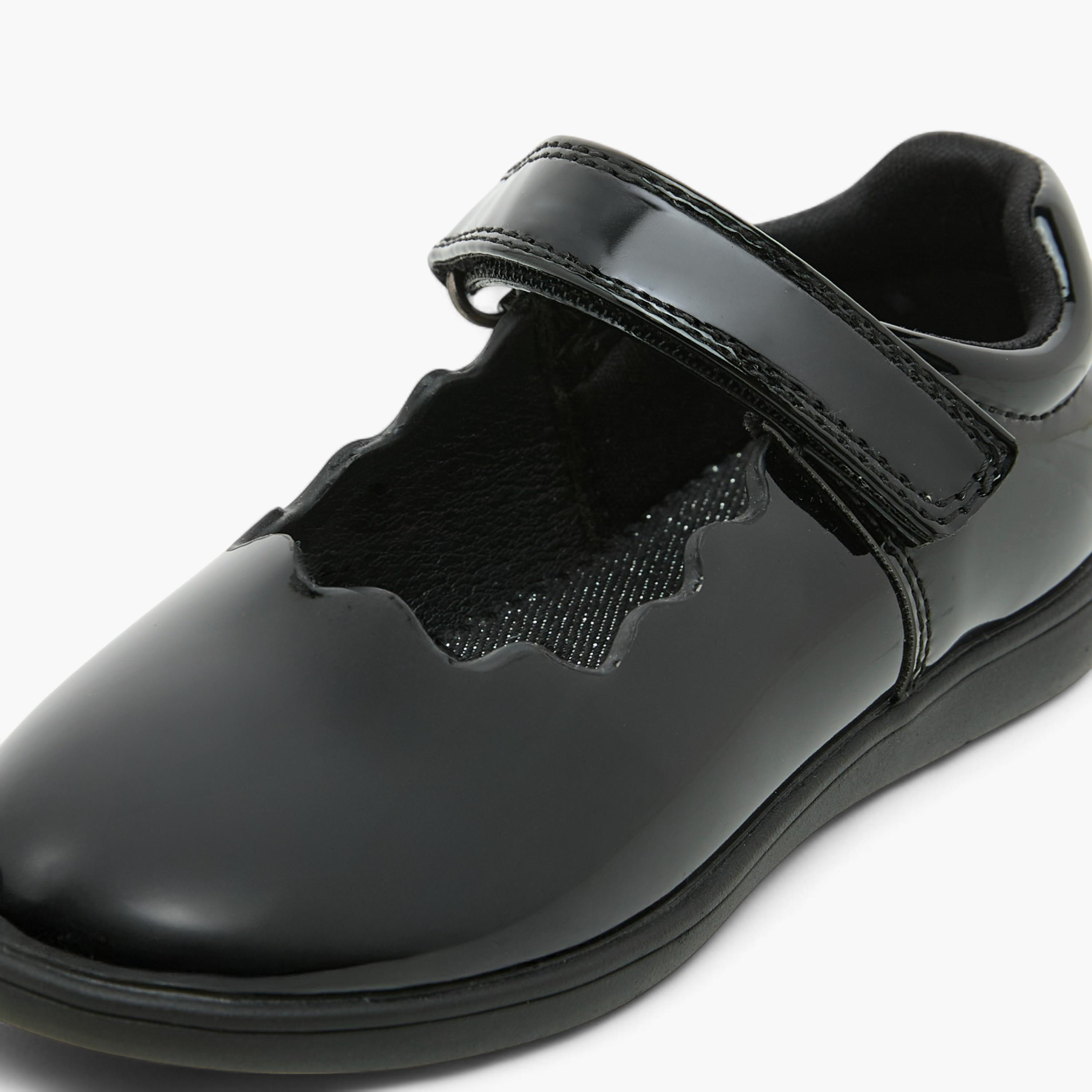 Juniors Scallop Detail School Shoes with Hook and Loop Closure-girls-shoes-schoolshoes-image-6