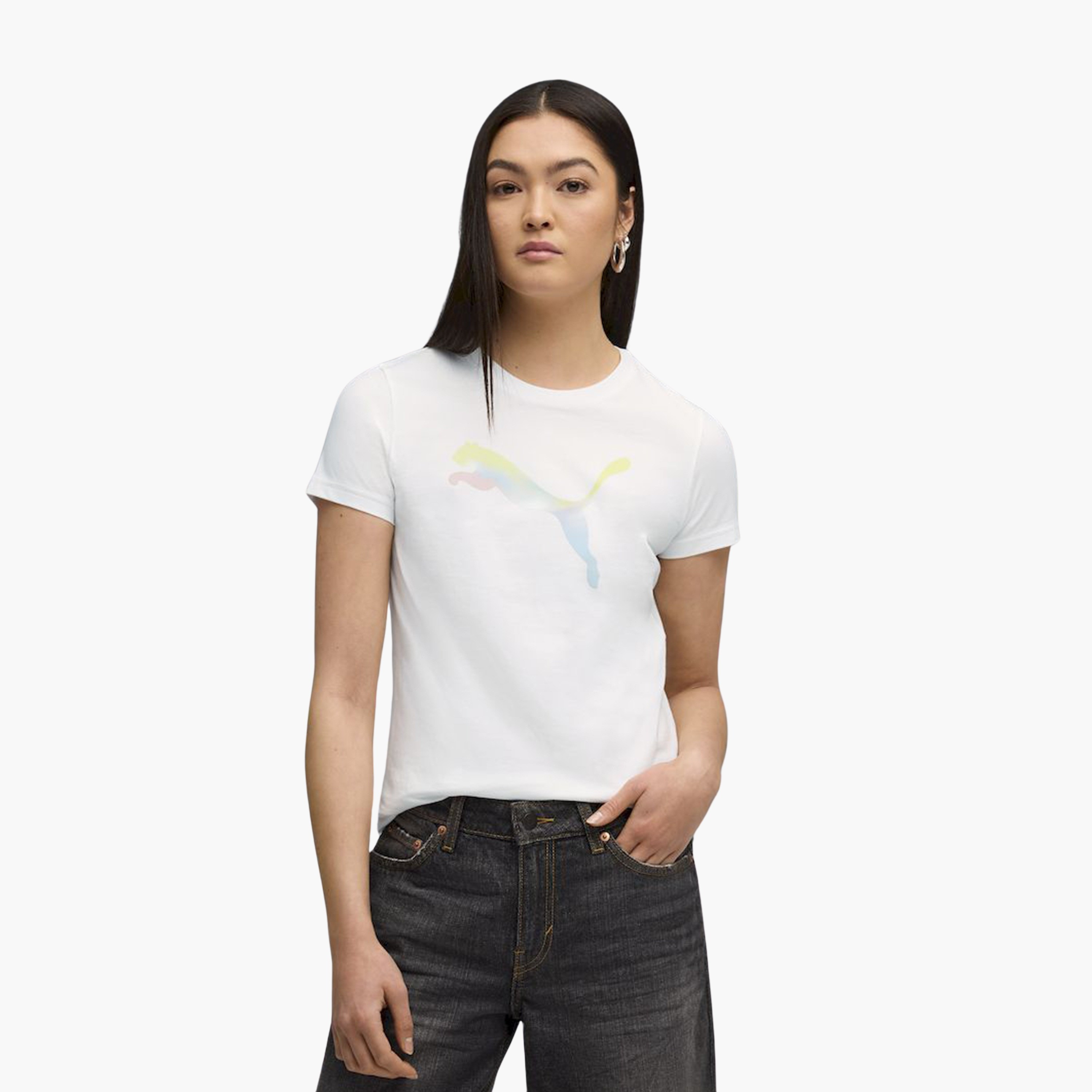 بوما- تيشيرت نسائي برسومات متدرجة 688168 | OE-women-clothing-tshirts-image-1