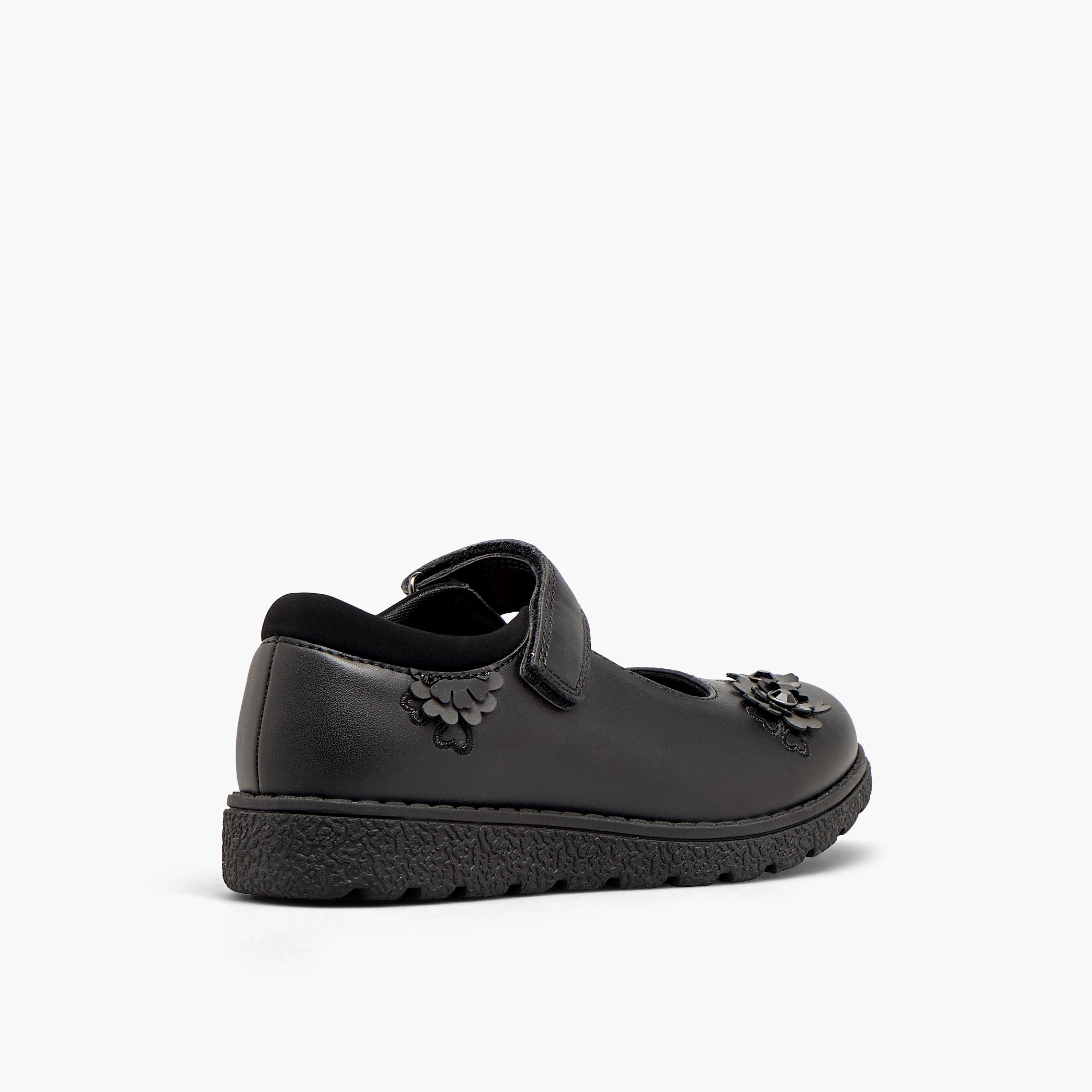 Juniors Girls Floral Accent Hook & Loop School Shoes-girls-shoes-schoolshoes-image-6