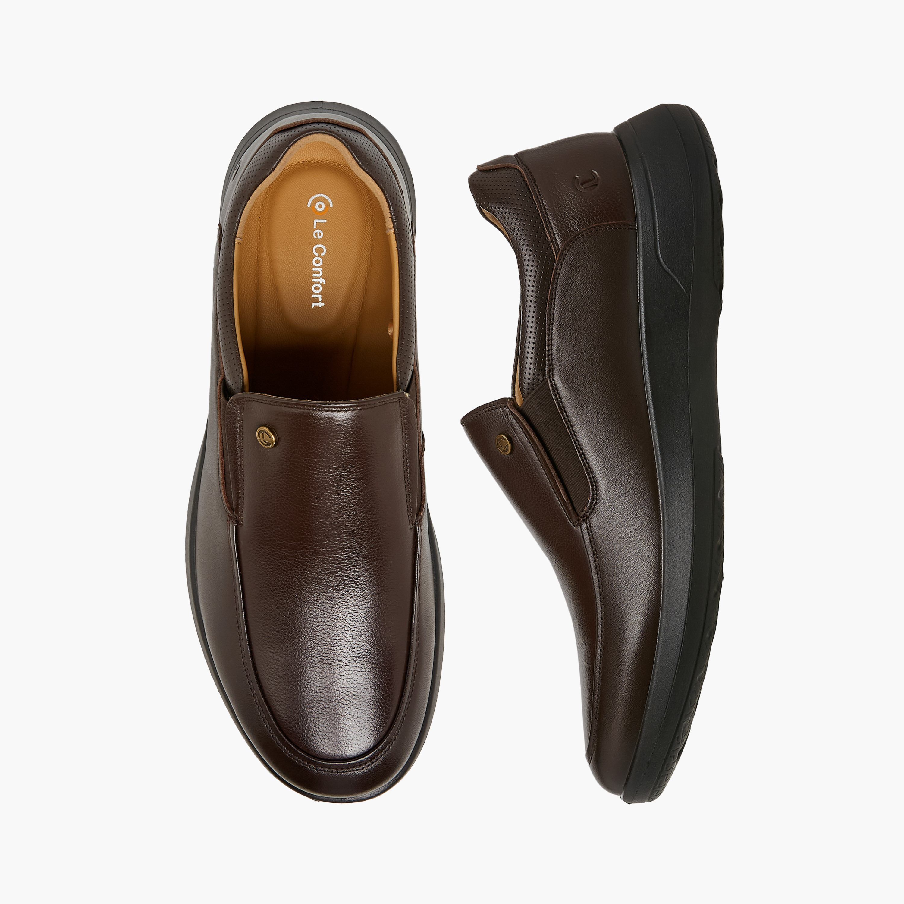 Le Confort Men Solid Slip-On Leather Loafers-men-shoes-formalshoes-image-1