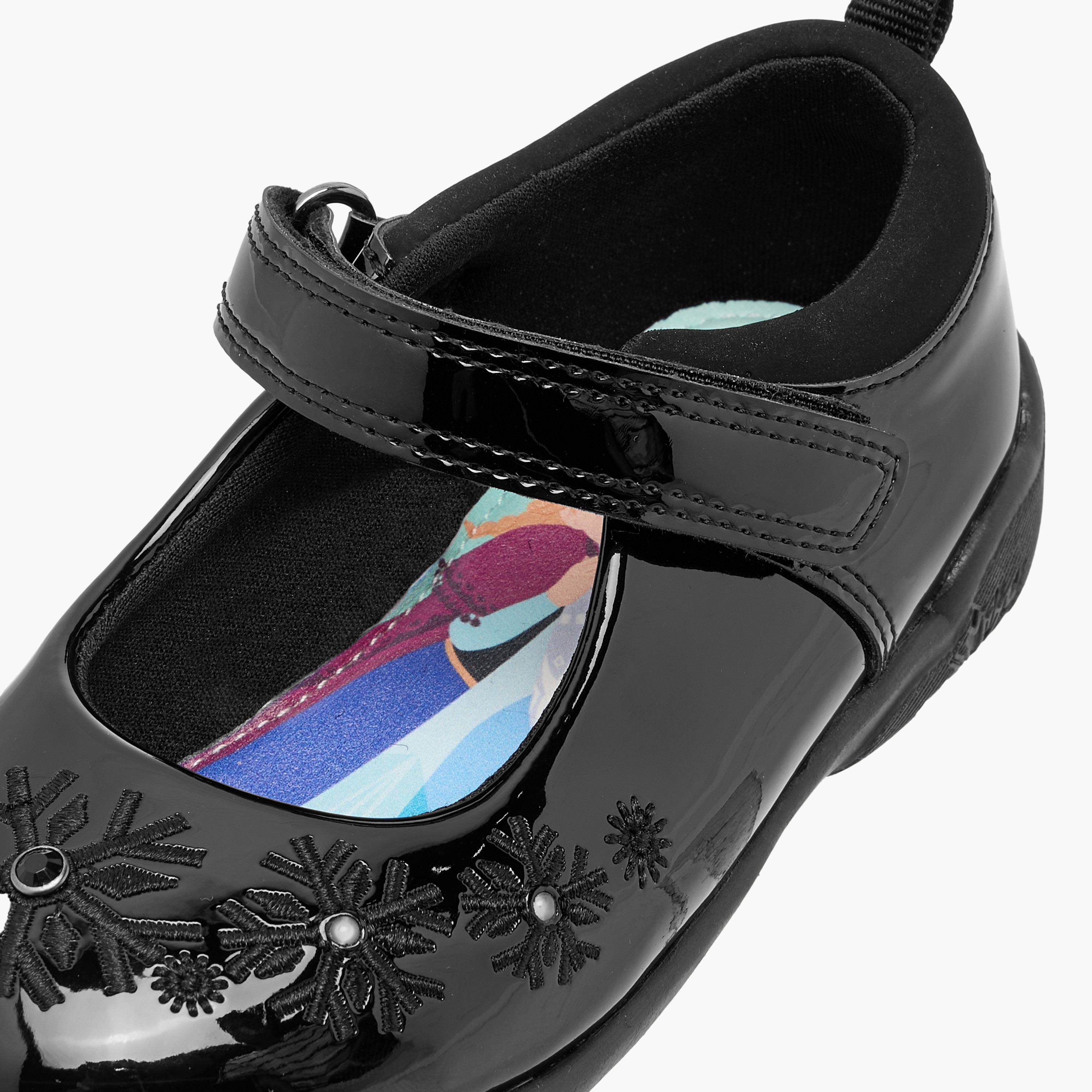 Disney Embroidered Mary Jane School Shoes with Hook and Loop Closure-girls-shoes-schoolshoes-image-4