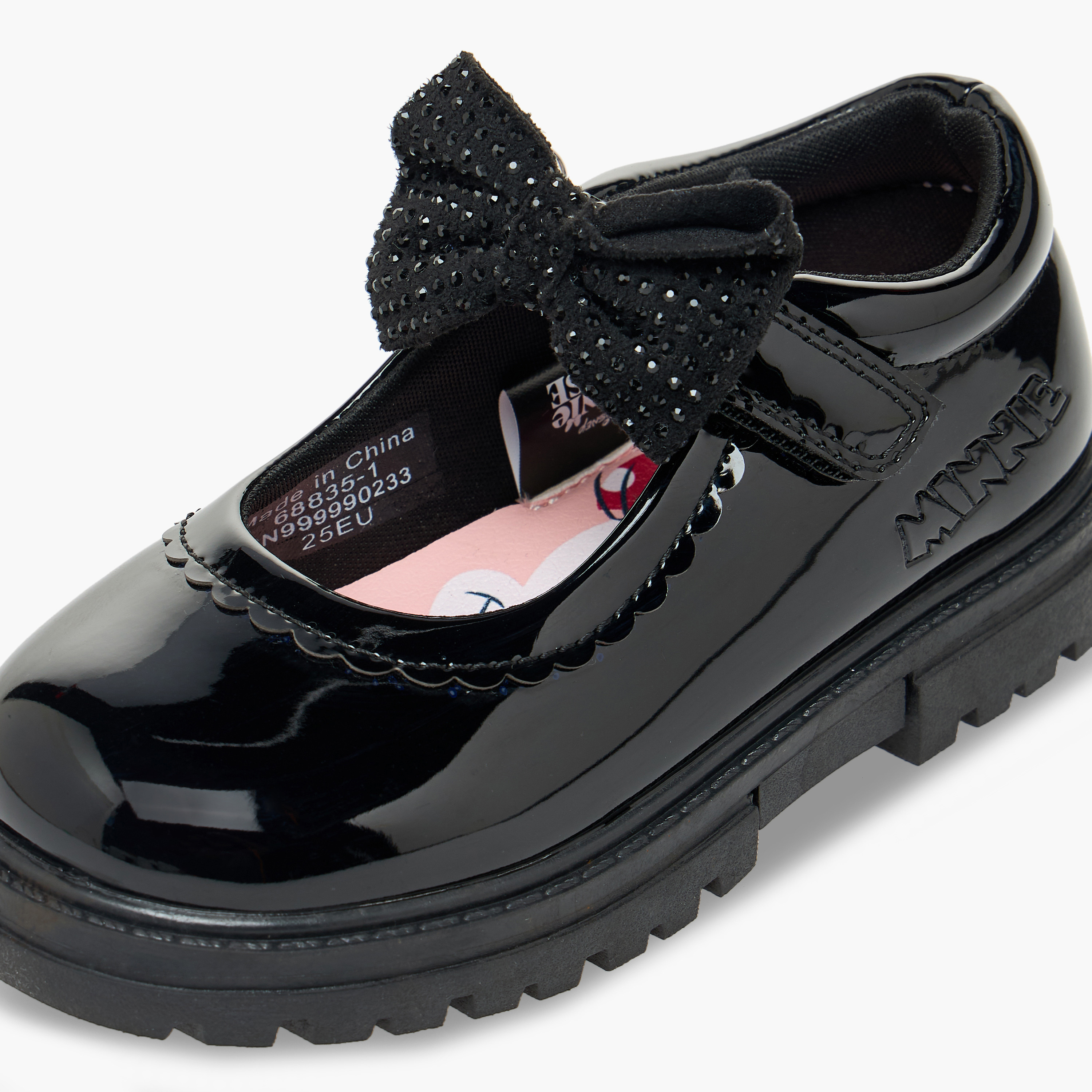 Disney Girls Bow Accent Hook & Loop School Shoes-girls-shoes-schoolshoes-image-7