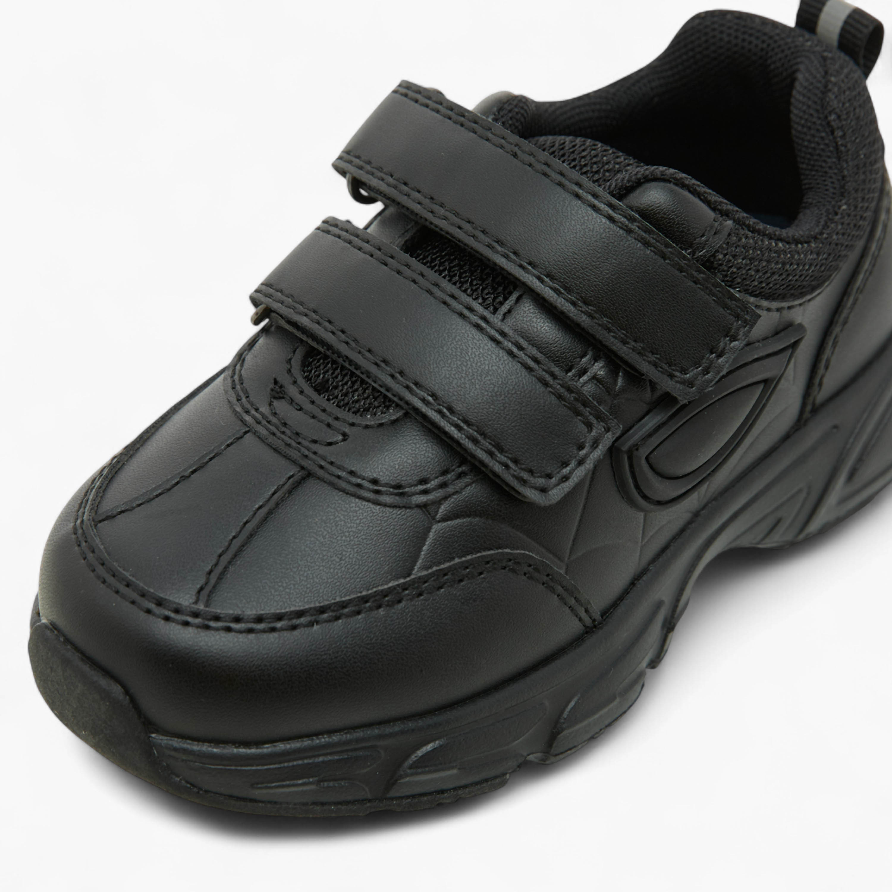 Marvel Panelled School Shoes with Hook and Loop Closure-boys-shoes-schoolshoes-image-4