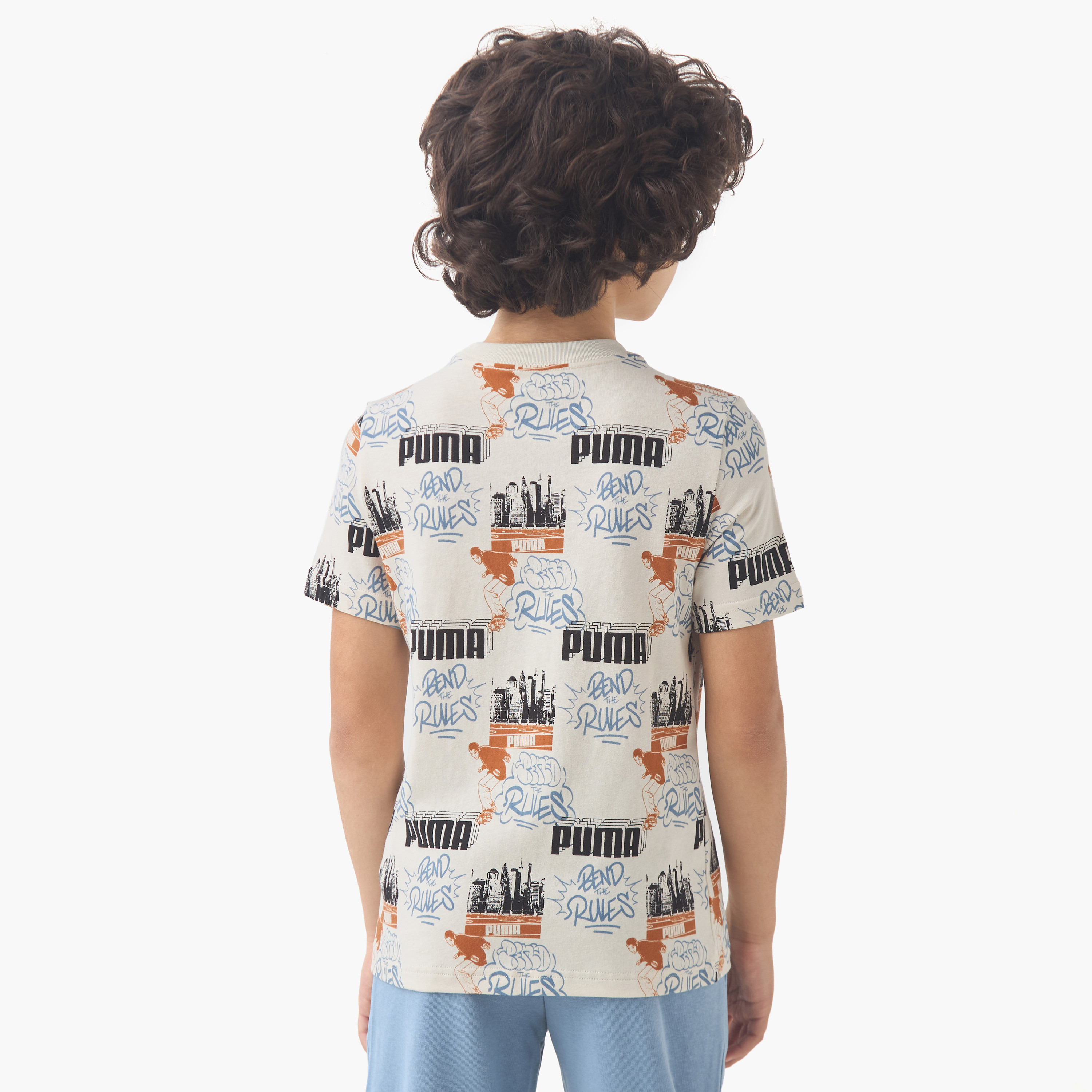 PUMA Boys Crew Neck T-shirt with Graphic Print - Cotton - Short Sleeves-boys-clothing-sportswear-tops-image-3