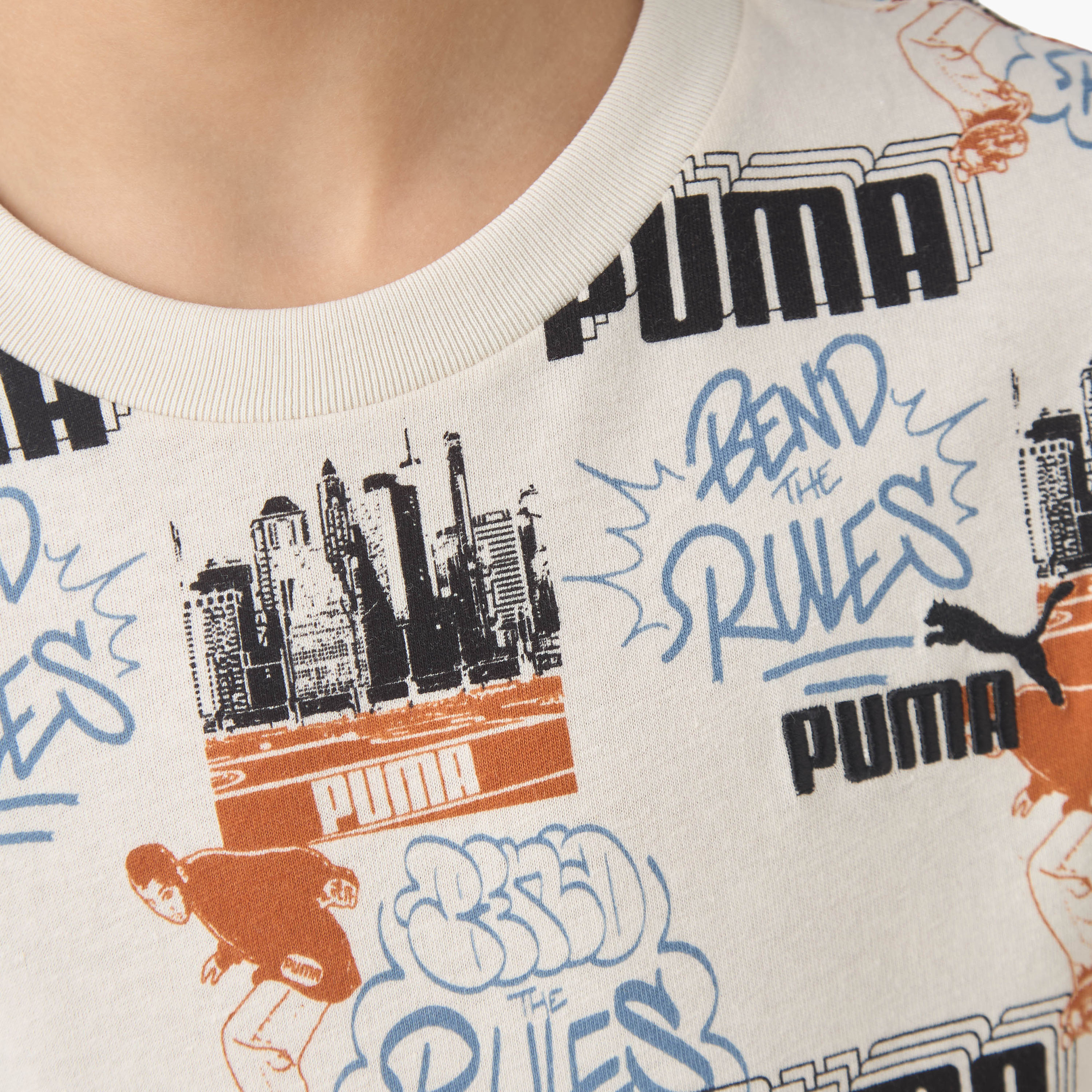 PUMA Boys Crew Neck T-shirt with Graphic Print - Cotton - Short Sleeves-boys-clothing-sportswear-tops-image-5